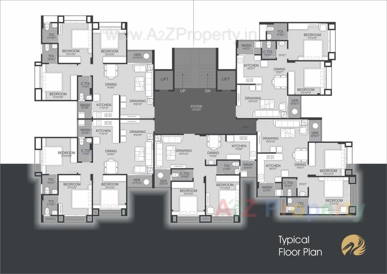 Layout of real estate project Pelican Heights located at Ahmedabad, Ahmedabad, Gujarat