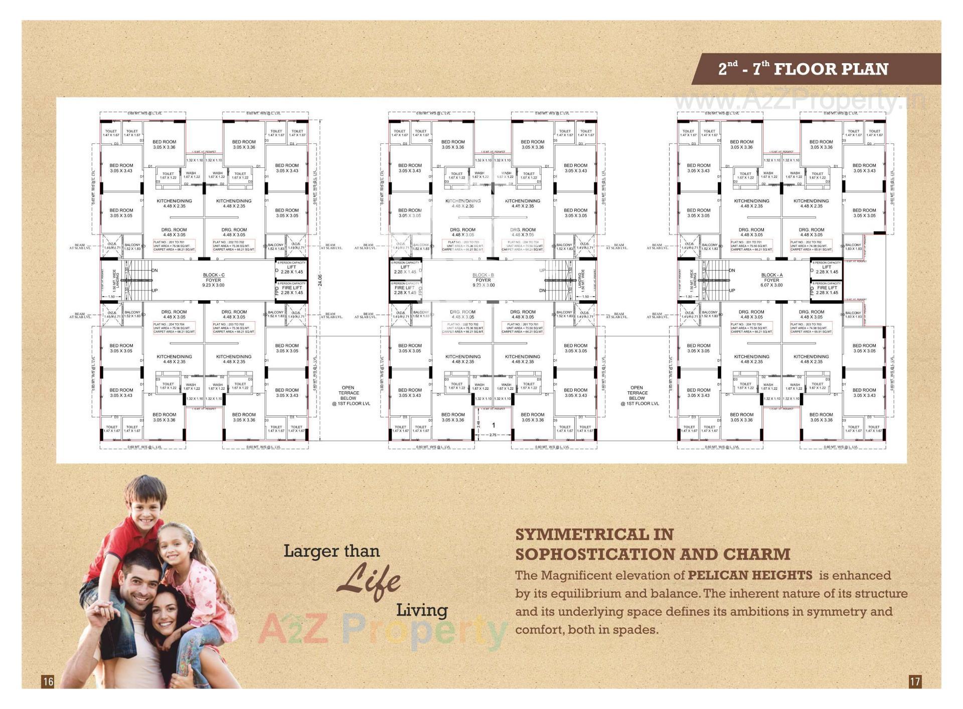 Layout of real estate project Pelican Heights located at Vinzol, Ahmedabad, Gujarat