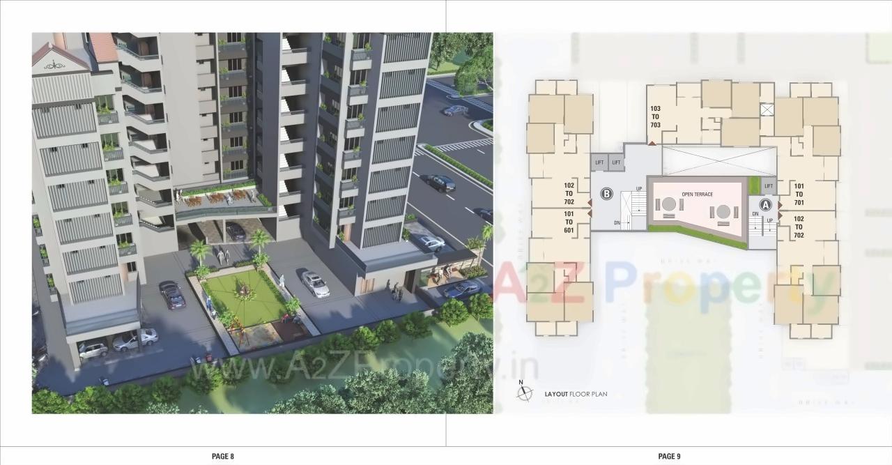 Layout of real estate project Pinnacle located at Chandkheda, Ahmedabad, Gujarat