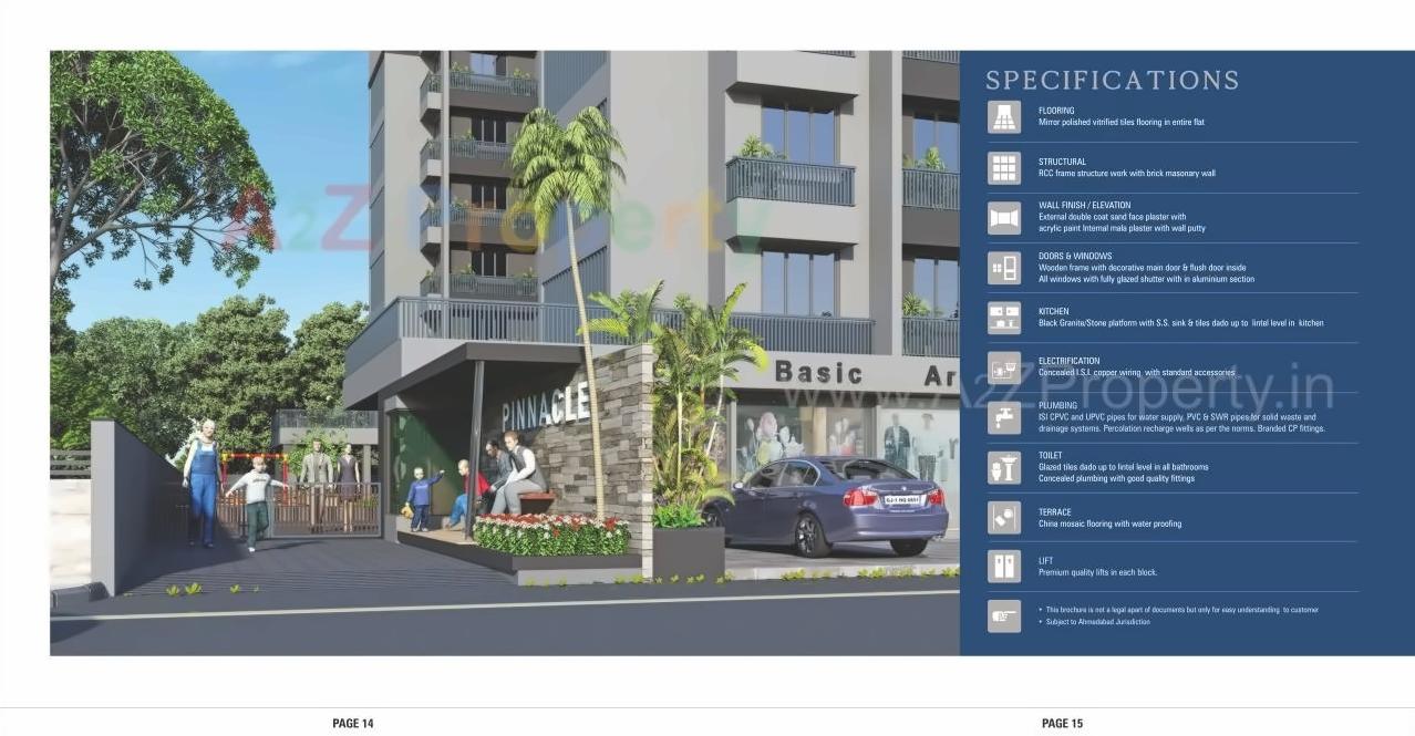 3D Elevation of real estate project Pinnacle located at Chandkheda, Ahmedabad, Gujarat