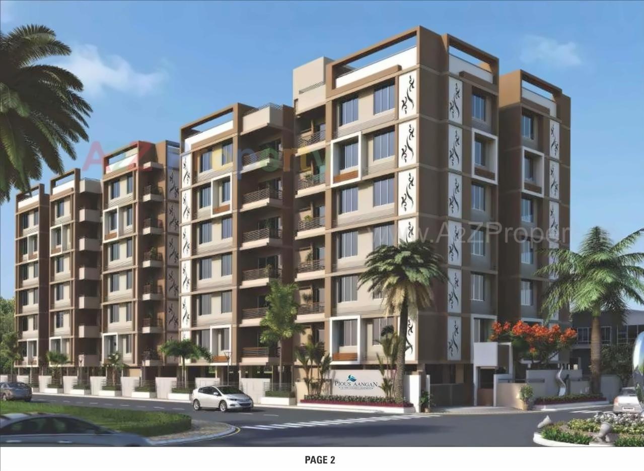 3D Elevation of real estate project Pious Aangan located at Chandkheda, Ahmedabad, Gujarat