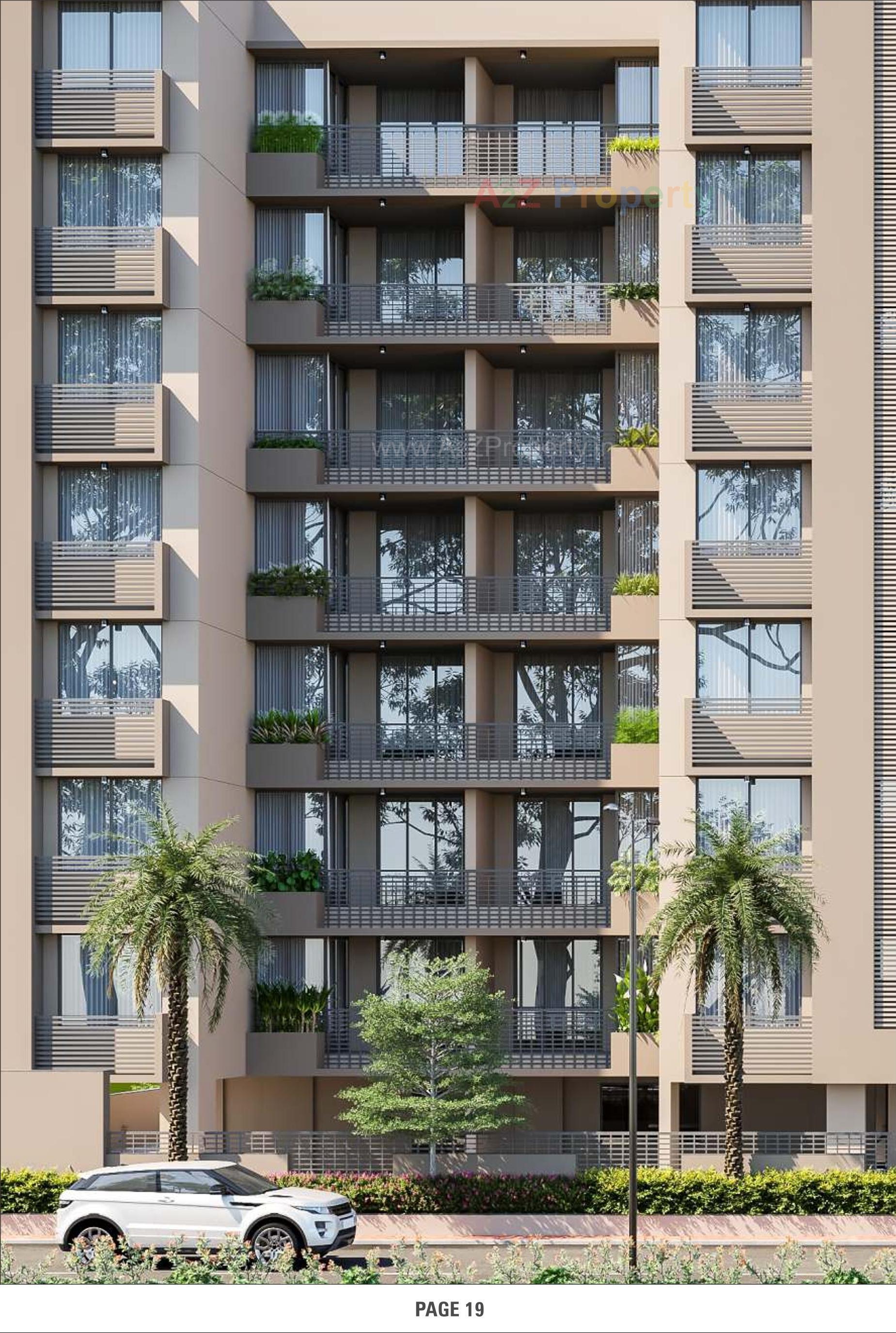 3D Elevation of real estate project Pious Parisar located at Chandkheda, Ahmedabad, Gujarat