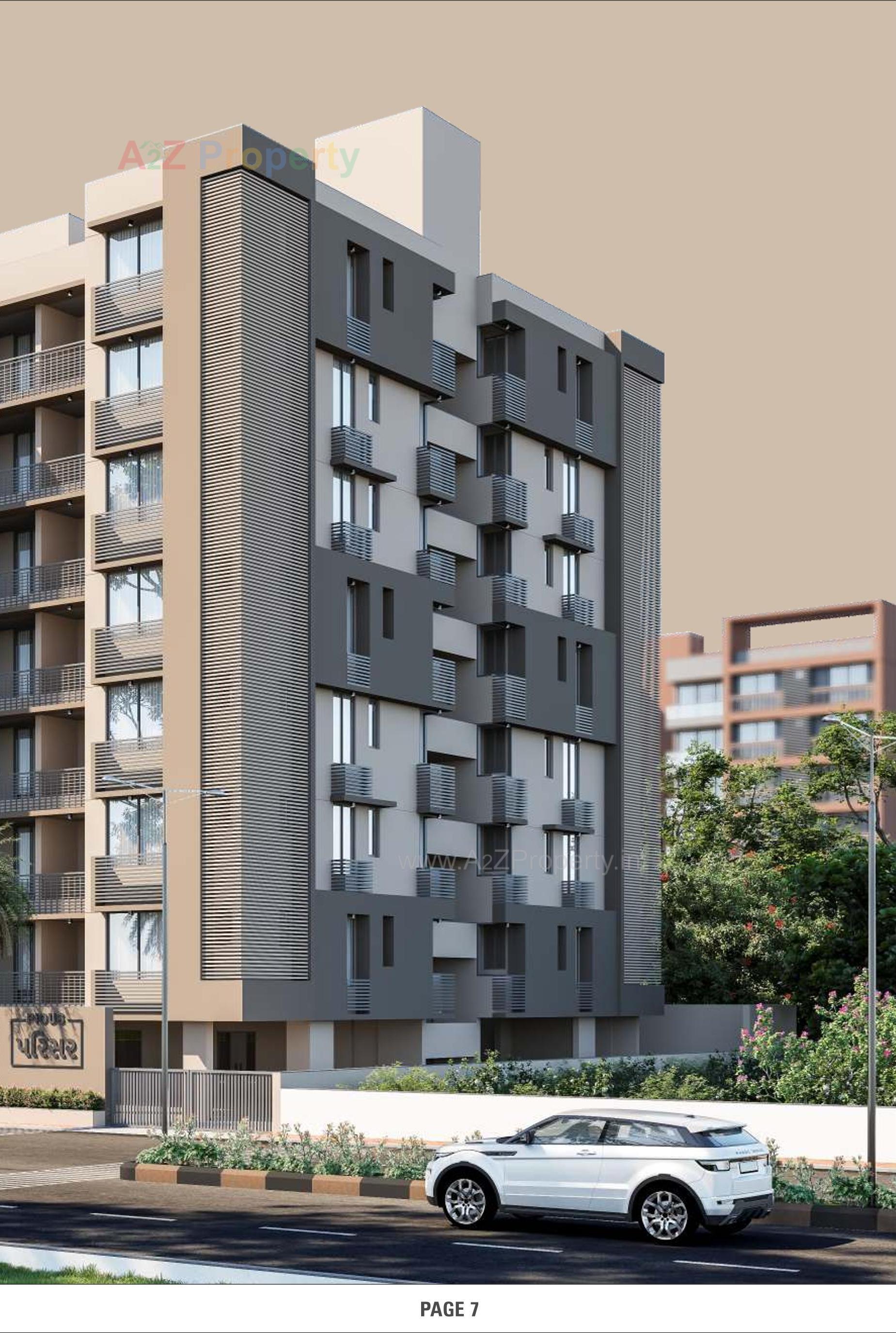 3D Elevation of real estate project Pious Parisar located at Chandkheda, Ahmedabad, Gujarat