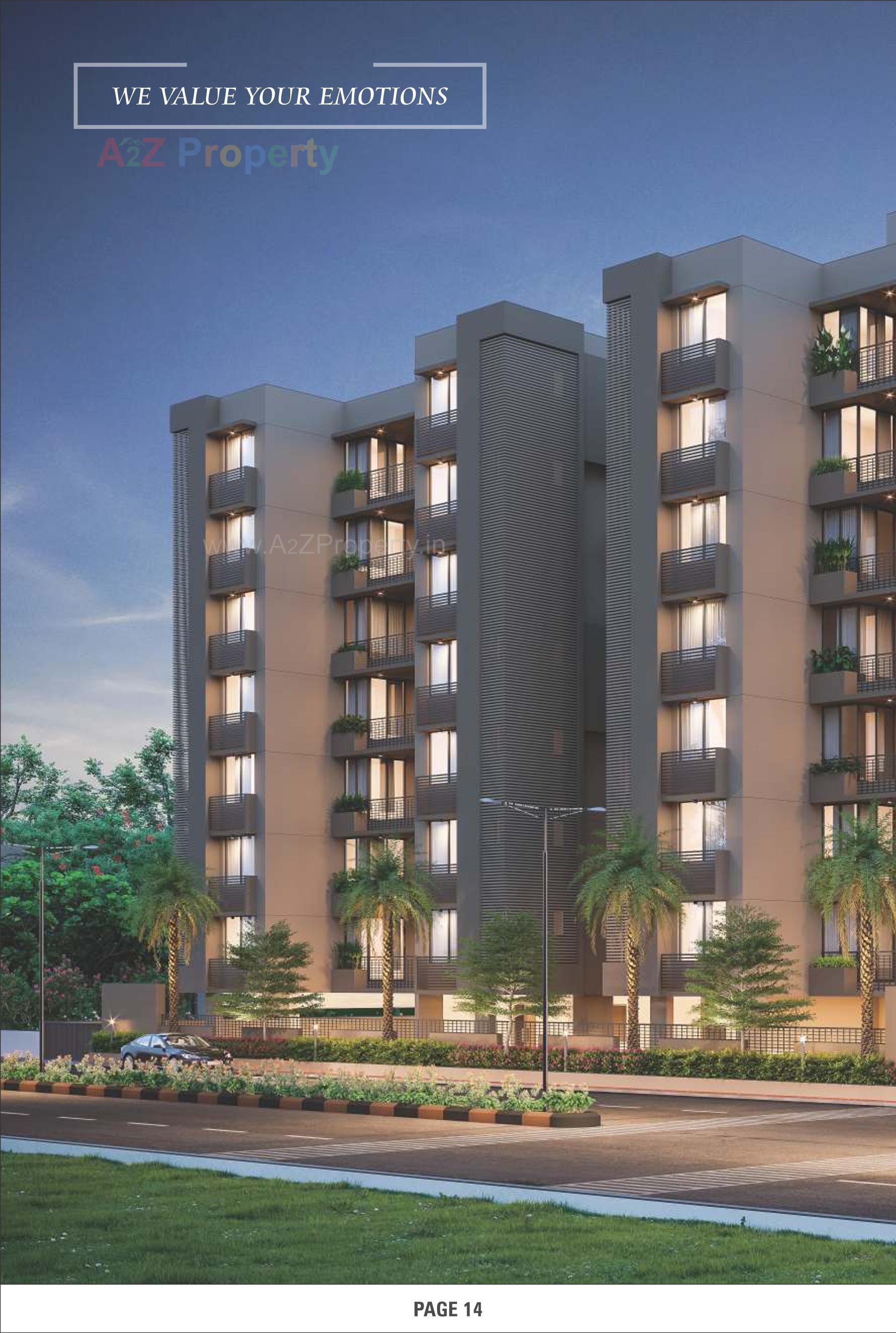 3D Elevation of real estate project Pious Parisar located at Chandkheda, Ahmedabad, Gujarat