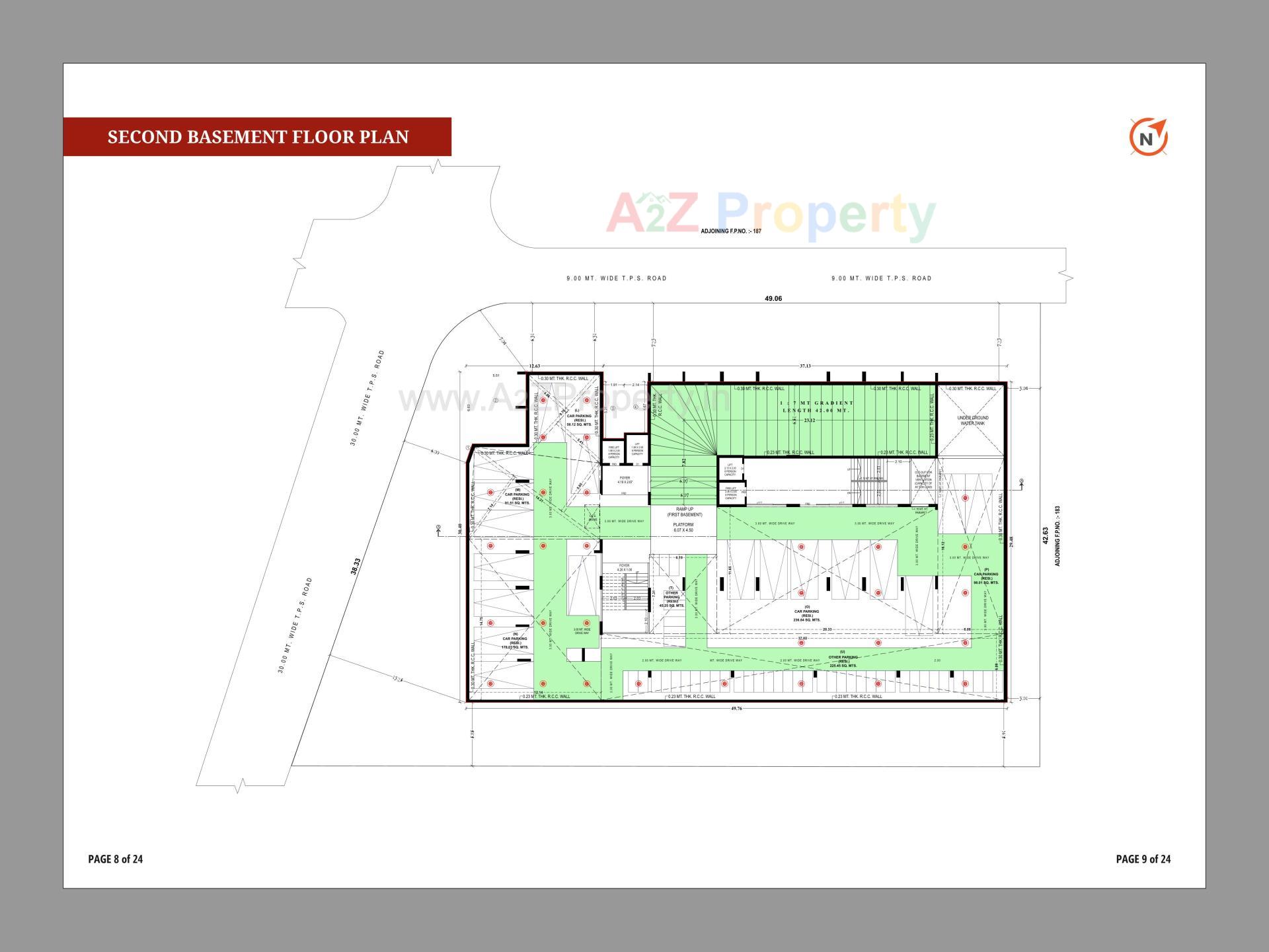 Layout of real estate project Pious Parivar located at Chandkheda, Ahmedabad, Gujarat