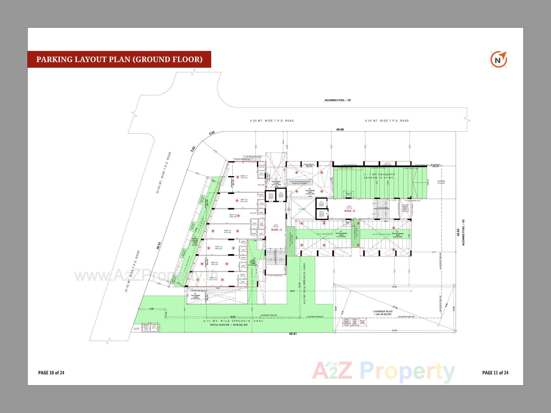 Layout of real estate project Pious Parivar located at Chandkheda, Ahmedabad, Gujarat