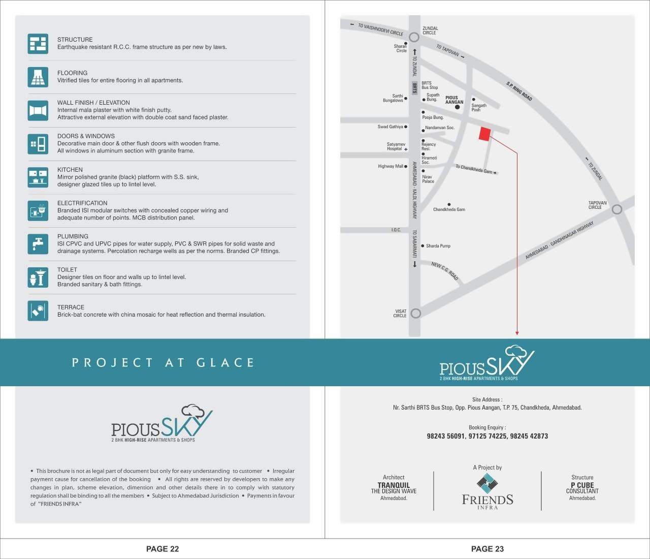  of real estate project Pious Sky located at Sabarmati, Ahmedabad, Gujarat