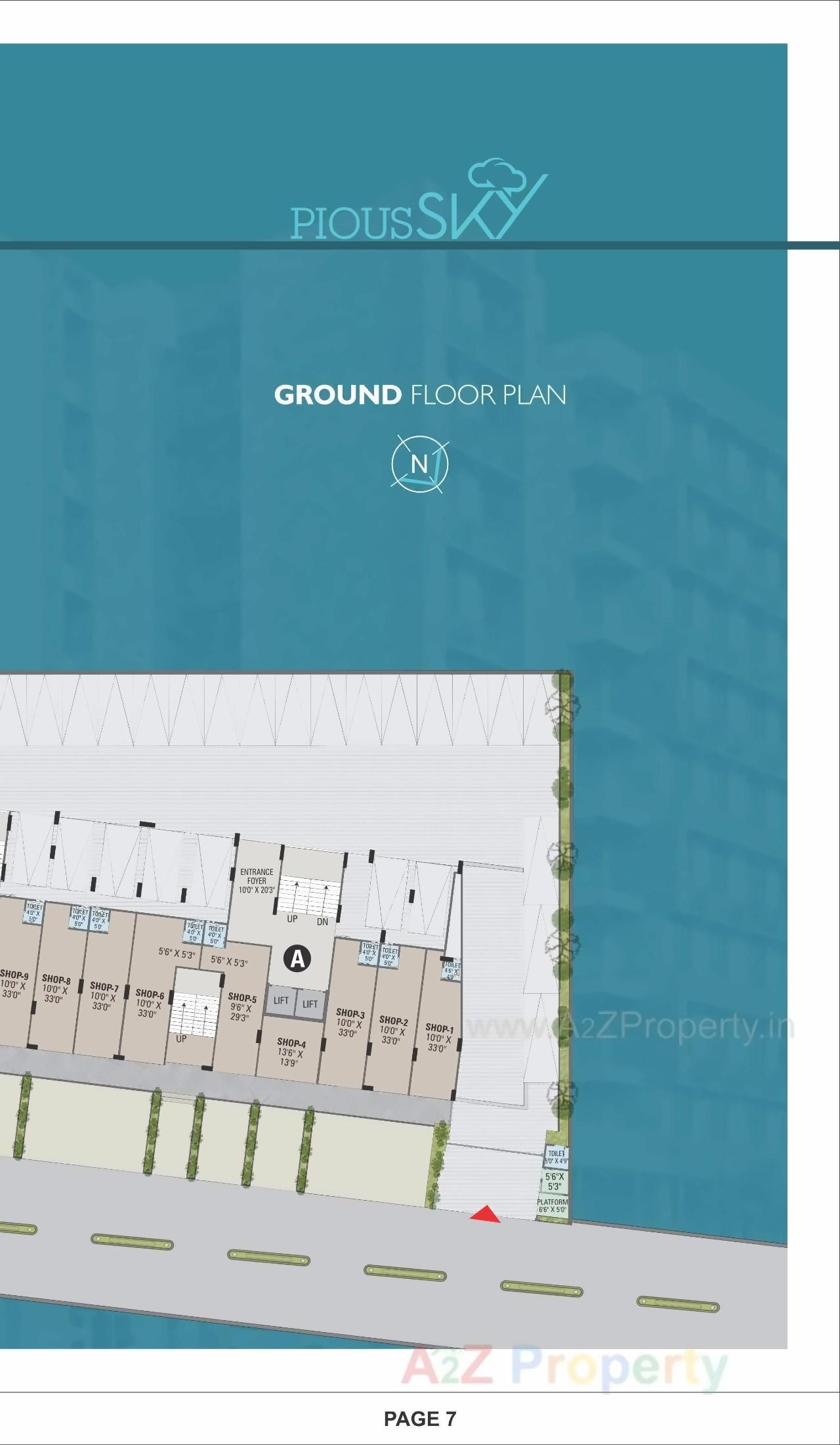 Layout of real estate project Pious Sky located at Sabarmati, Ahmedabad, Gujarat