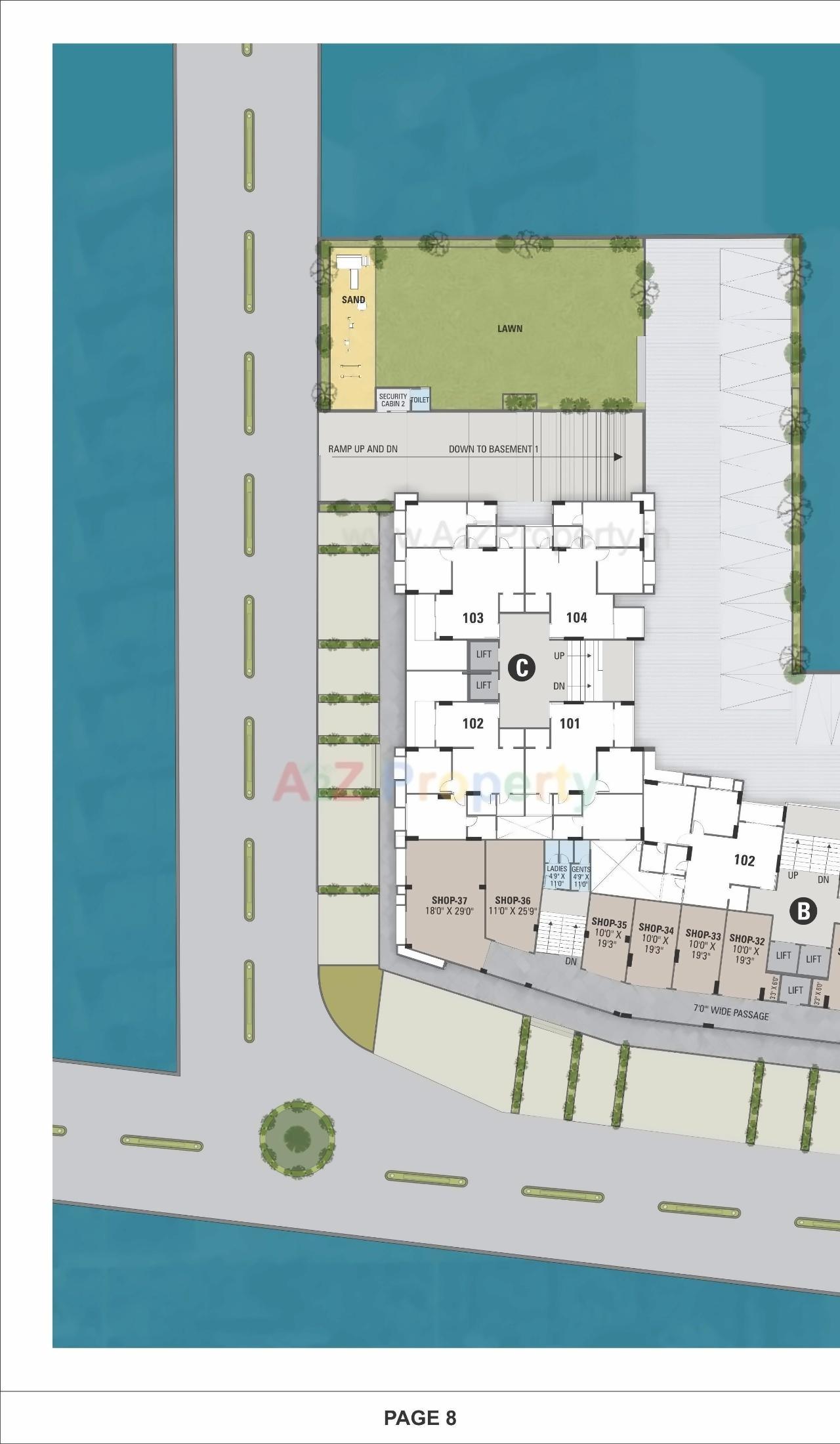 Layout of real estate project Pious Sky located at Sabarmati, Ahmedabad, Gujarat