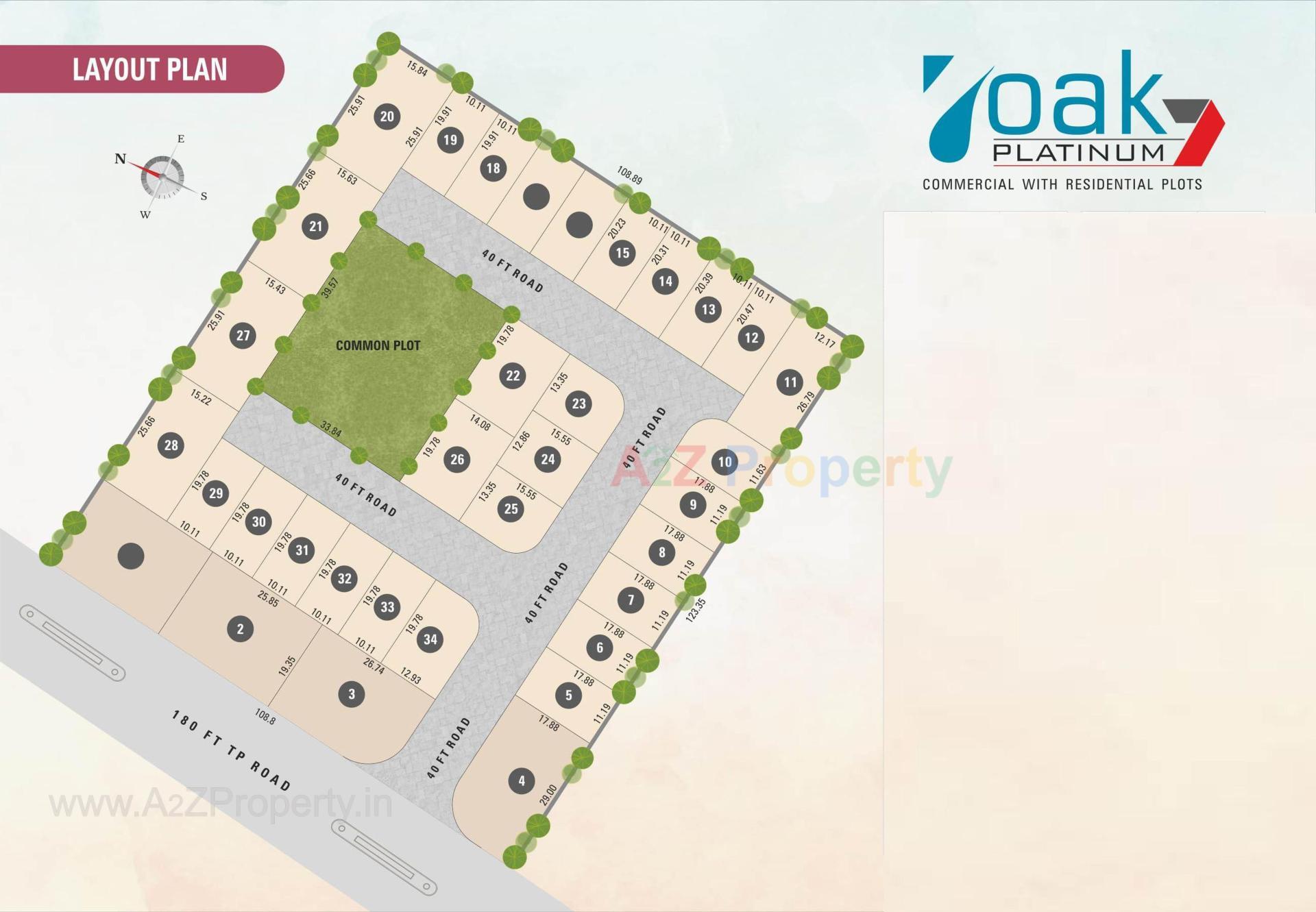 Layout of real estate project Platinum located at Kadipur, Ahmedabad, Gujarat