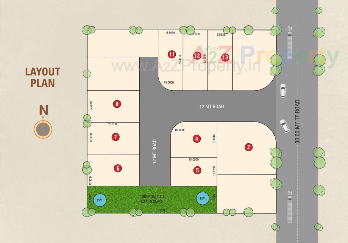 Layout of real estate project Platinum located at Kadipur, Ahmedabad, Gujarat