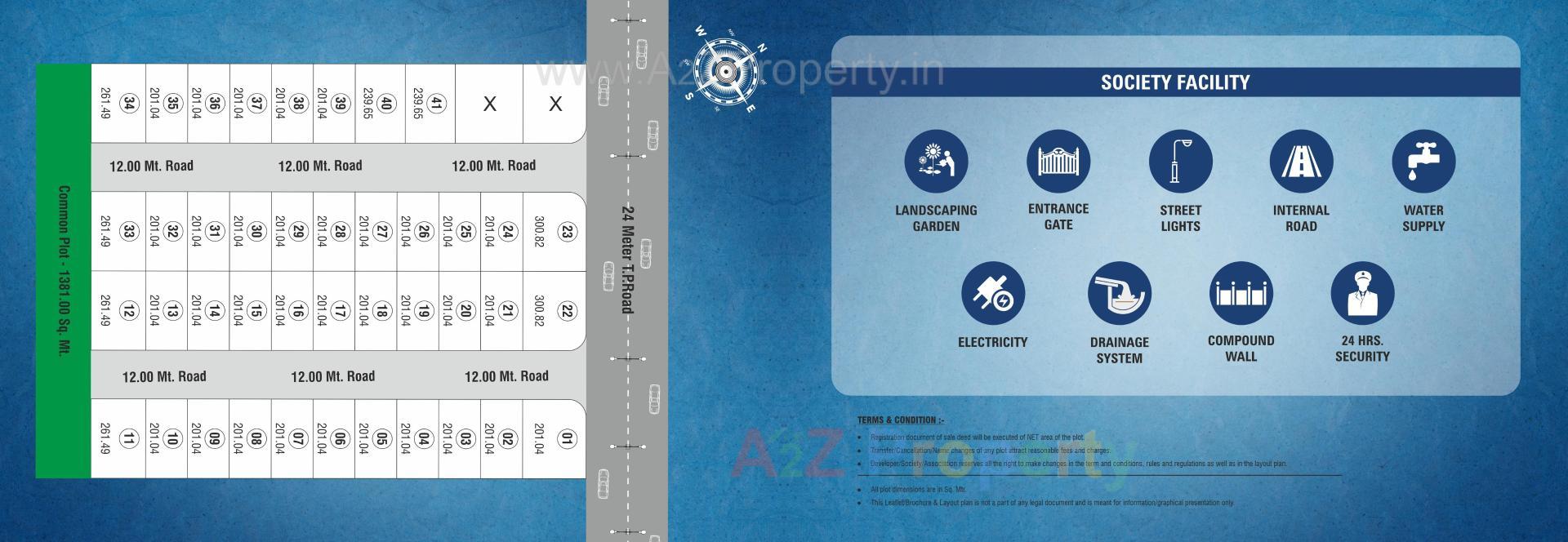 Layout of real estate project Platinum located at Kadipur, Ahmedabad, Gujarat