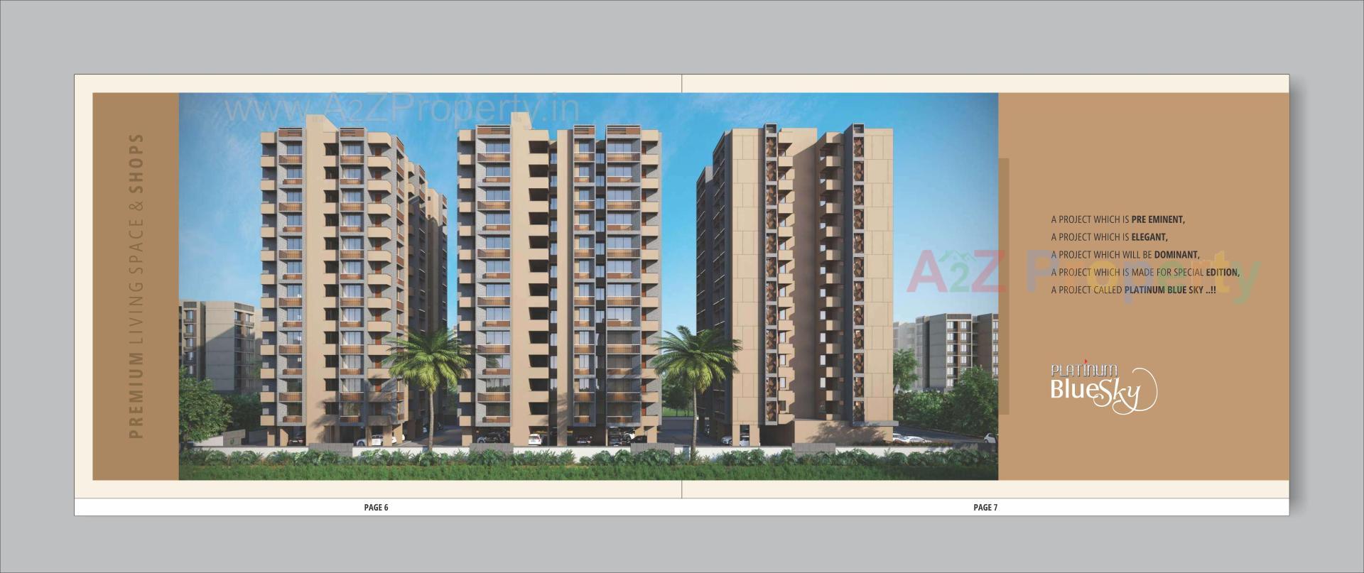 3D Elevation of real estate project Platinum Blue Sky located at Laxmipura, Ahmedabad, Gujarat