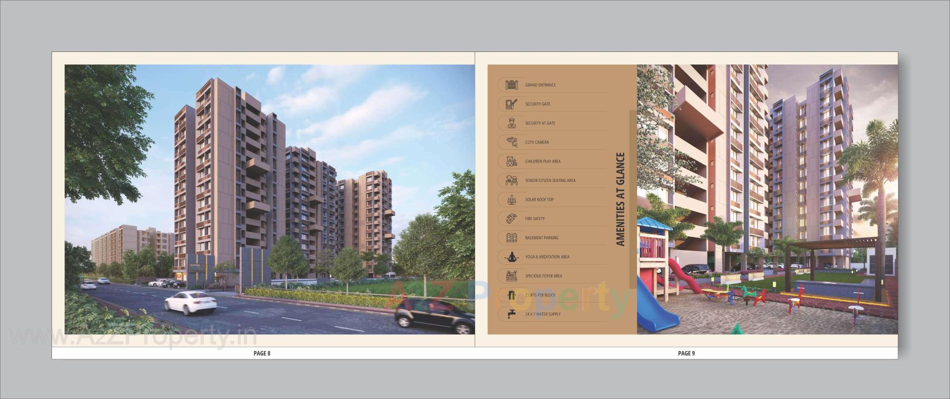 3D Elevation of real estate project Platinum Blue Sky located at Laxmipura, Ahmedabad, Gujarat