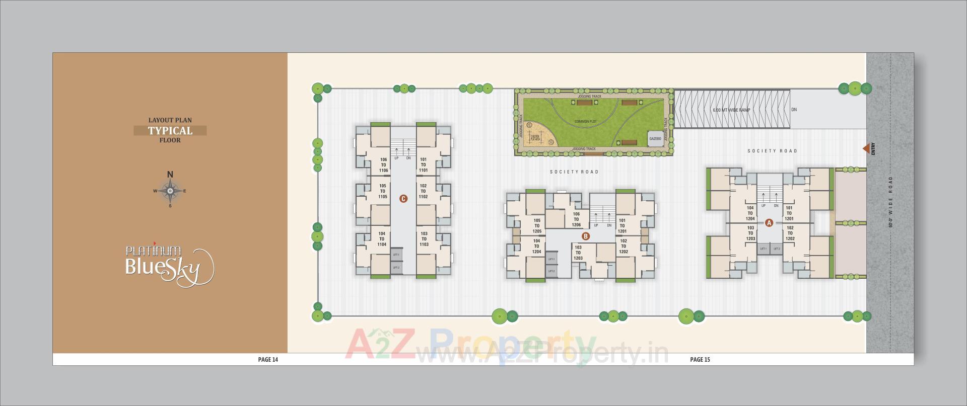 Layout of real estate project Platinum Blue Sky located at Laxmipura, Ahmedabad, Gujarat