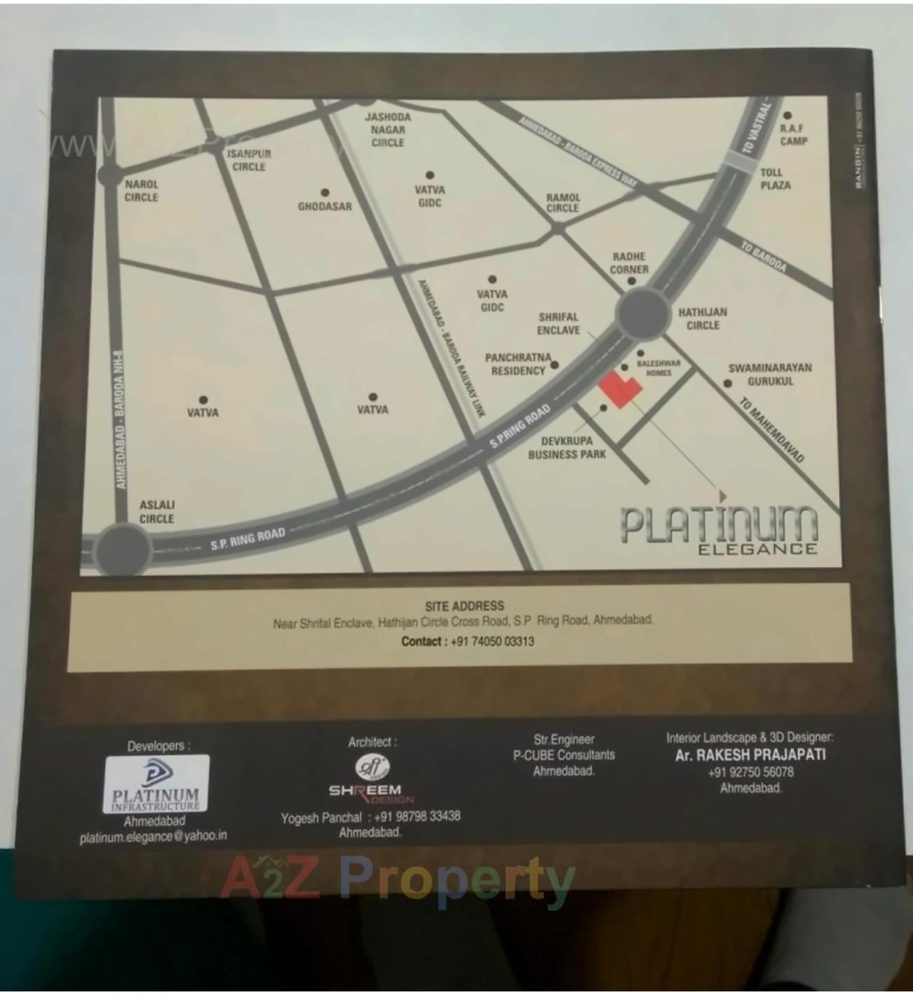  of real estate project Platinum Elegance located at Vinzol, Ahmedabad, Gujarat