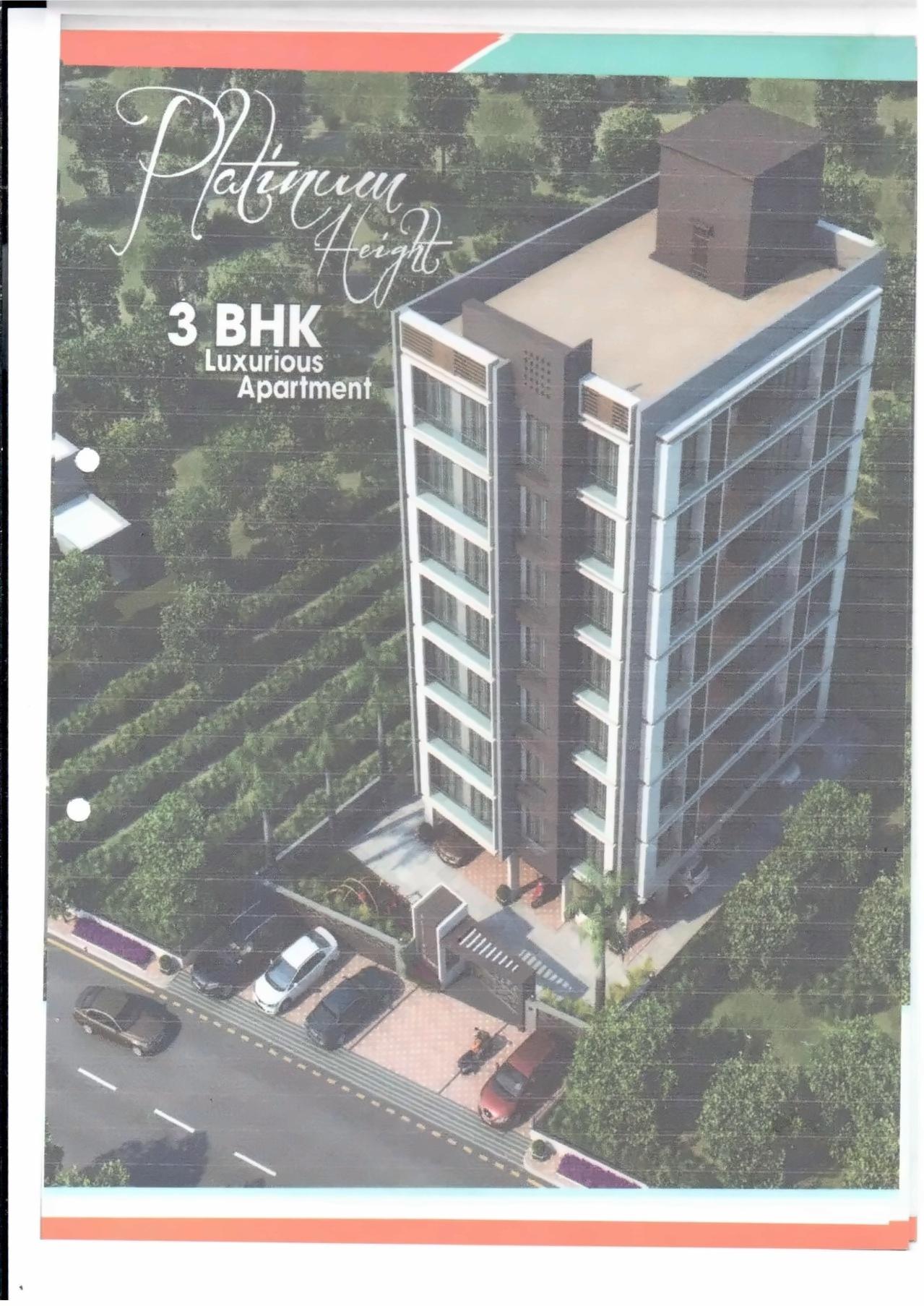 3D Elevation of real estate project Platinum Heights located at Gyaspur, Ahmedabad, Gujarat