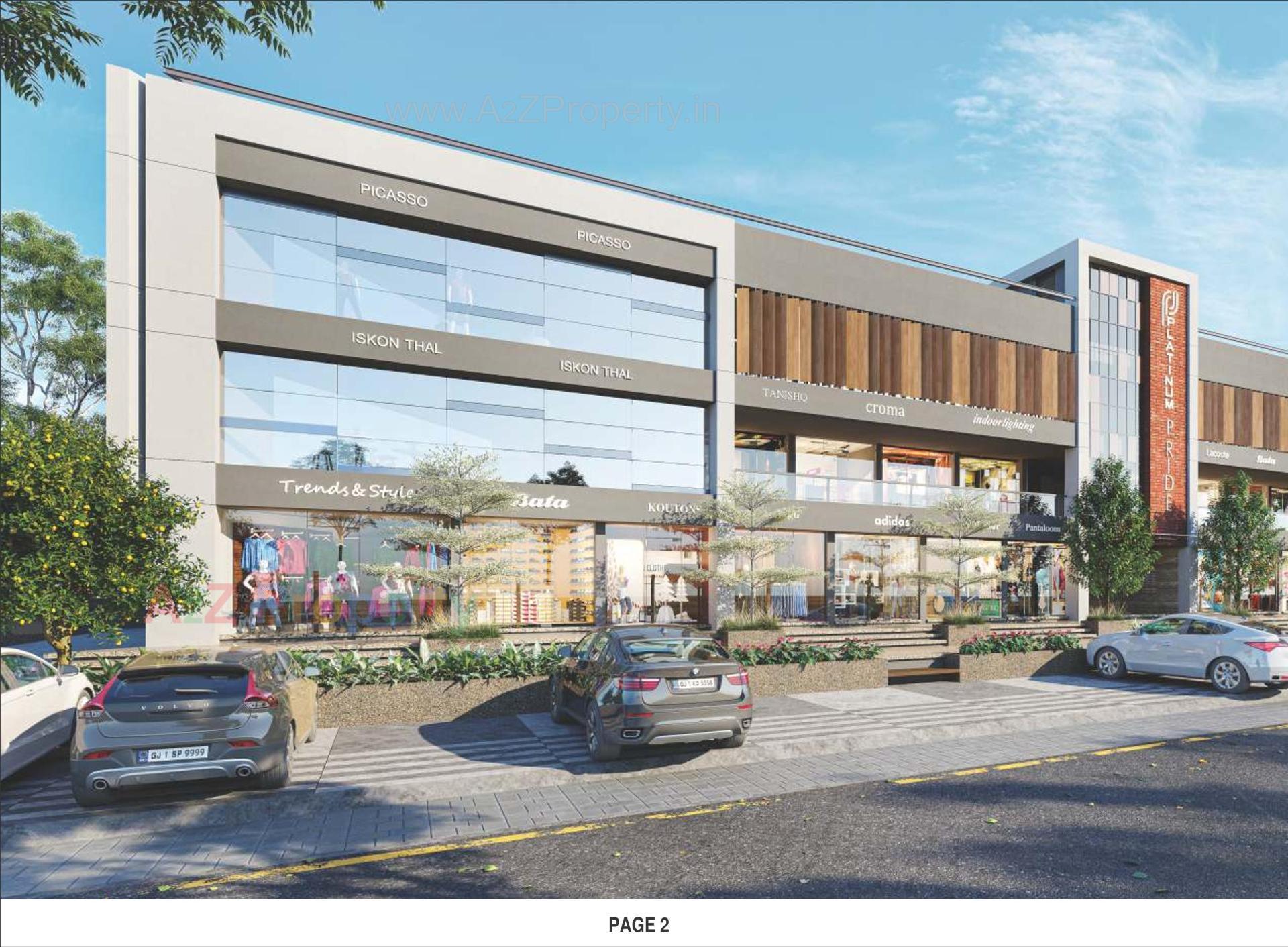 3D Elevation of real estate project Platinum Pride located at Hathijan, Ahmedabad, Gujarat