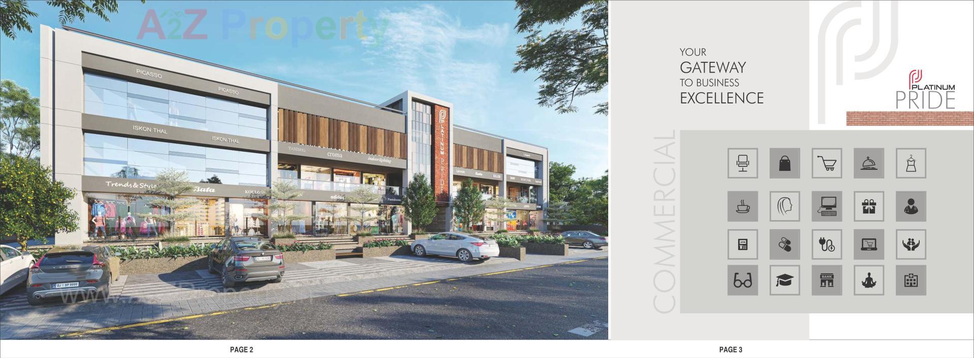 3D Elevation of real estate project Platinum Pride located at Hathijan, Ahmedabad, Gujarat