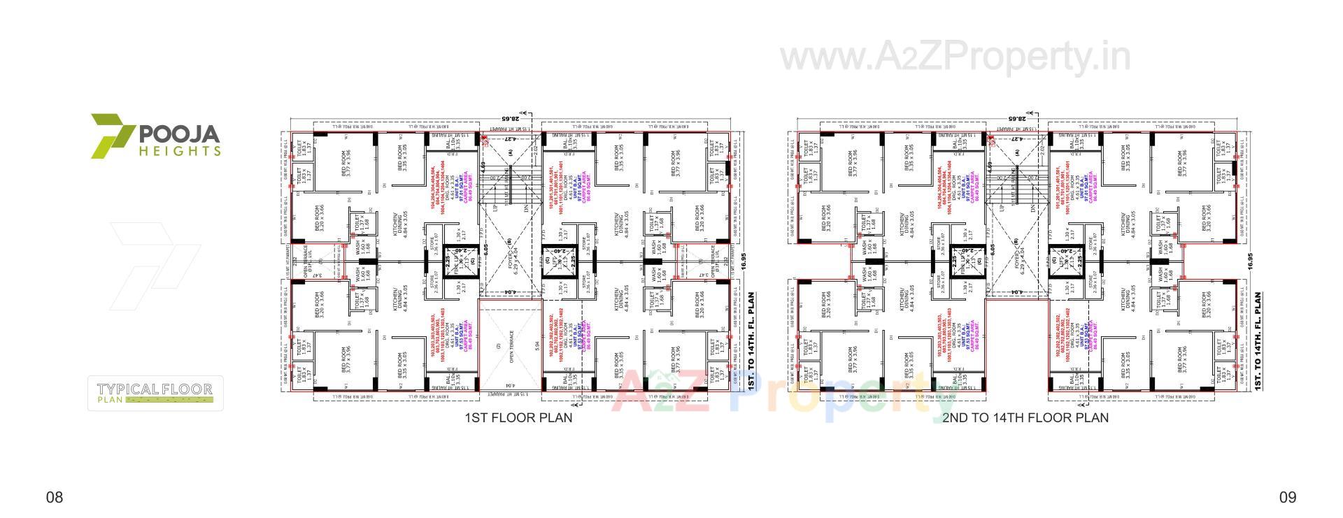 Layout of real estate project Pooja Heights located at Laxmipura, Ahmedabad, Gujarat