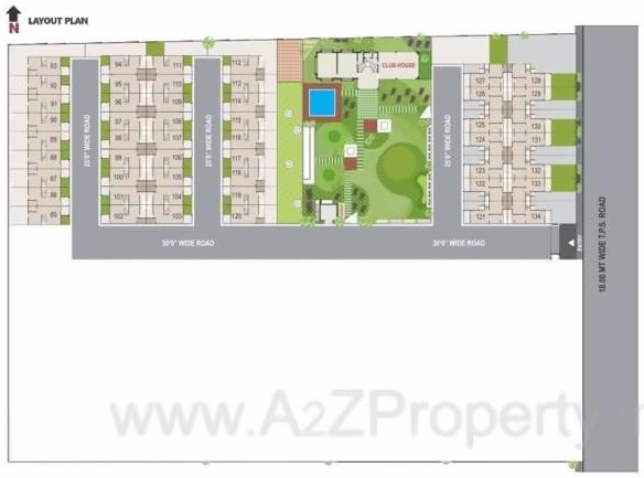 Layout of real estate project Pooja Residency located at Vatva, Ahmedabad, Gujarat