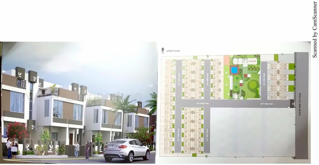 Layout of real estate project Pooja Residency located at Vatva, Ahmedabad, Gujarat