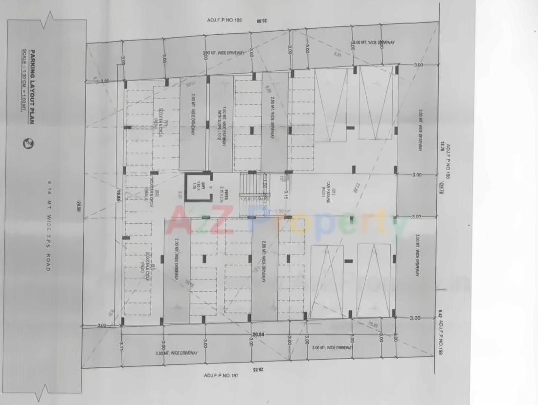 Layout of real estate project Prabhavi Flat located at Paldi, Ahmedabad, Gujarat