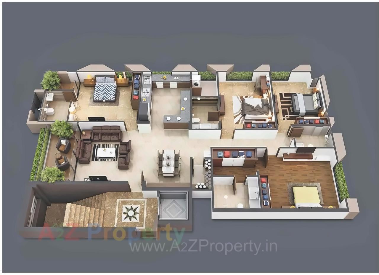 Layout of real estate project Prabhuvan Residency located at Paldi, Ahmedabad, Gujarat