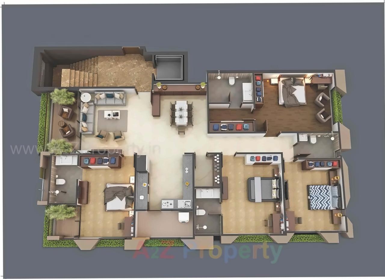 Layout of real estate project Prabhuvan Residency located at Paldi, Ahmedabad, Gujarat