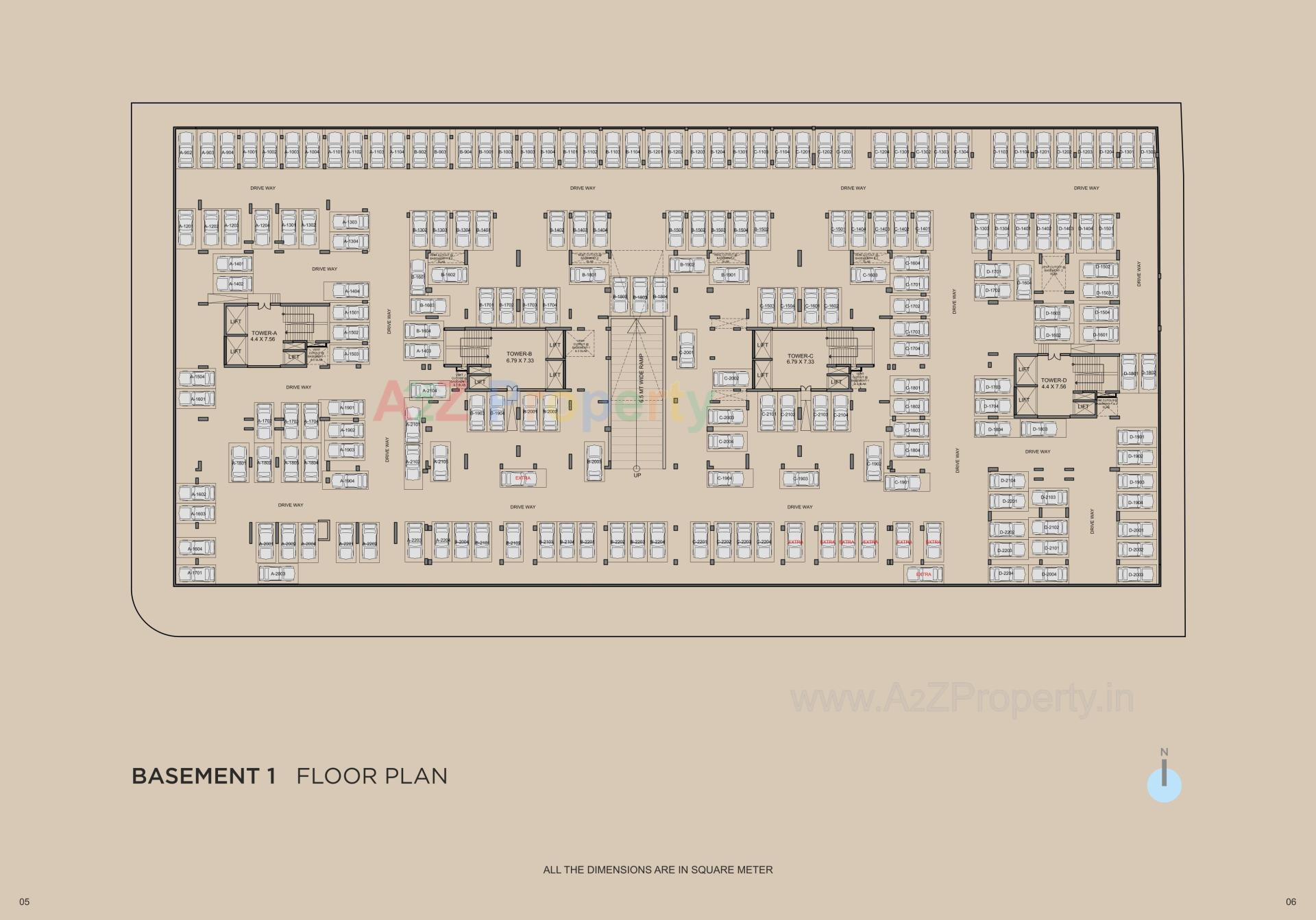 Layout of real estate project Praharsh Bluebell located at Ghuma, Ahmedabad, Gujarat