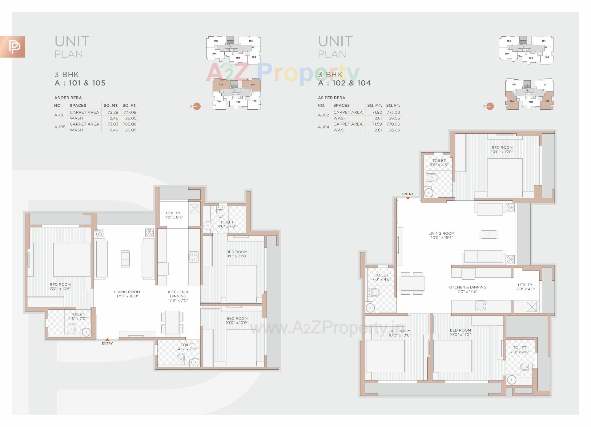 Layout of real estate project Praharsh Platinium located at Ghuma, Ahmedabad, Gujarat