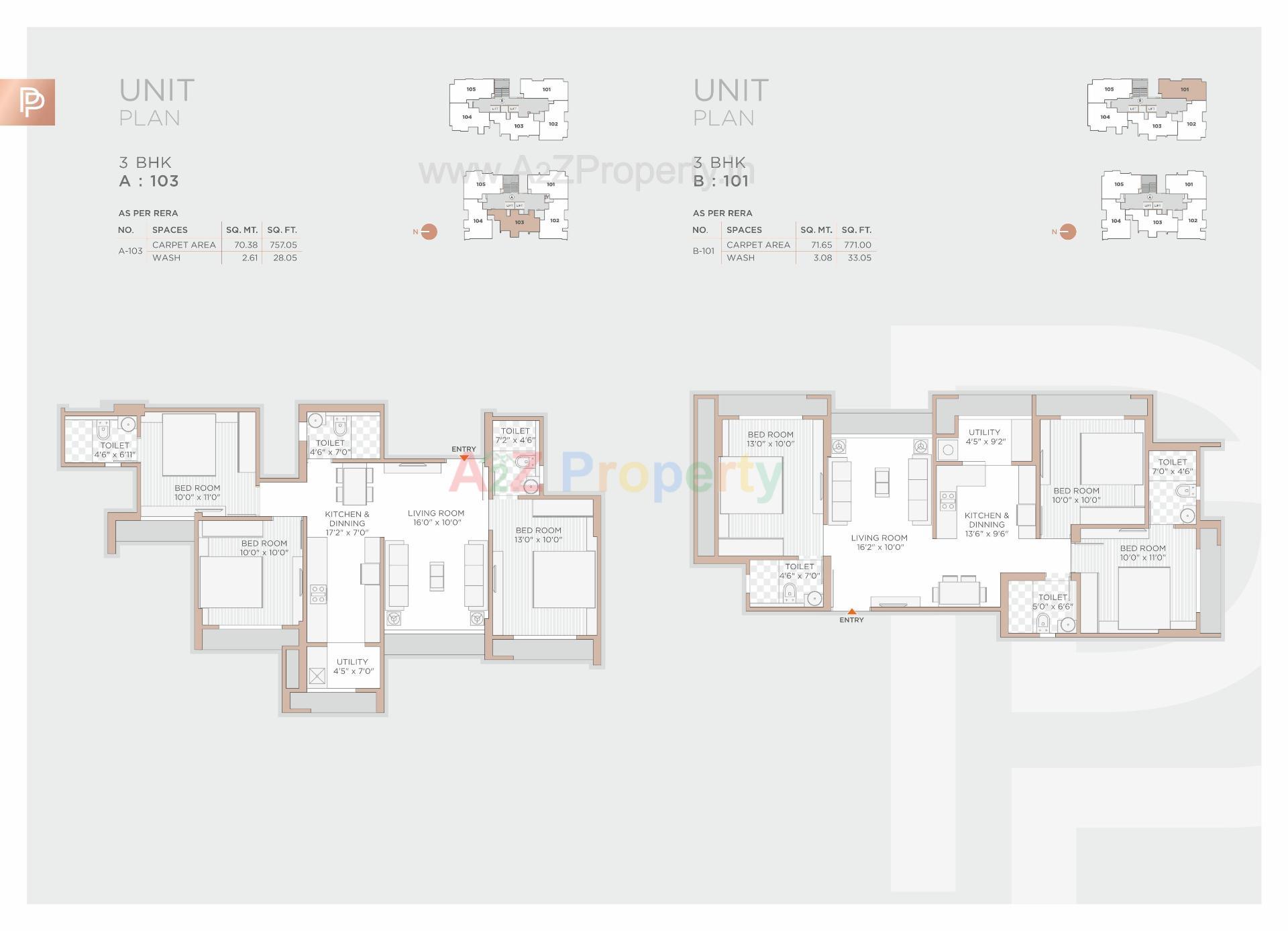 Layout of real estate project Praharsh Platinium located at Ghuma, Ahmedabad, Gujarat