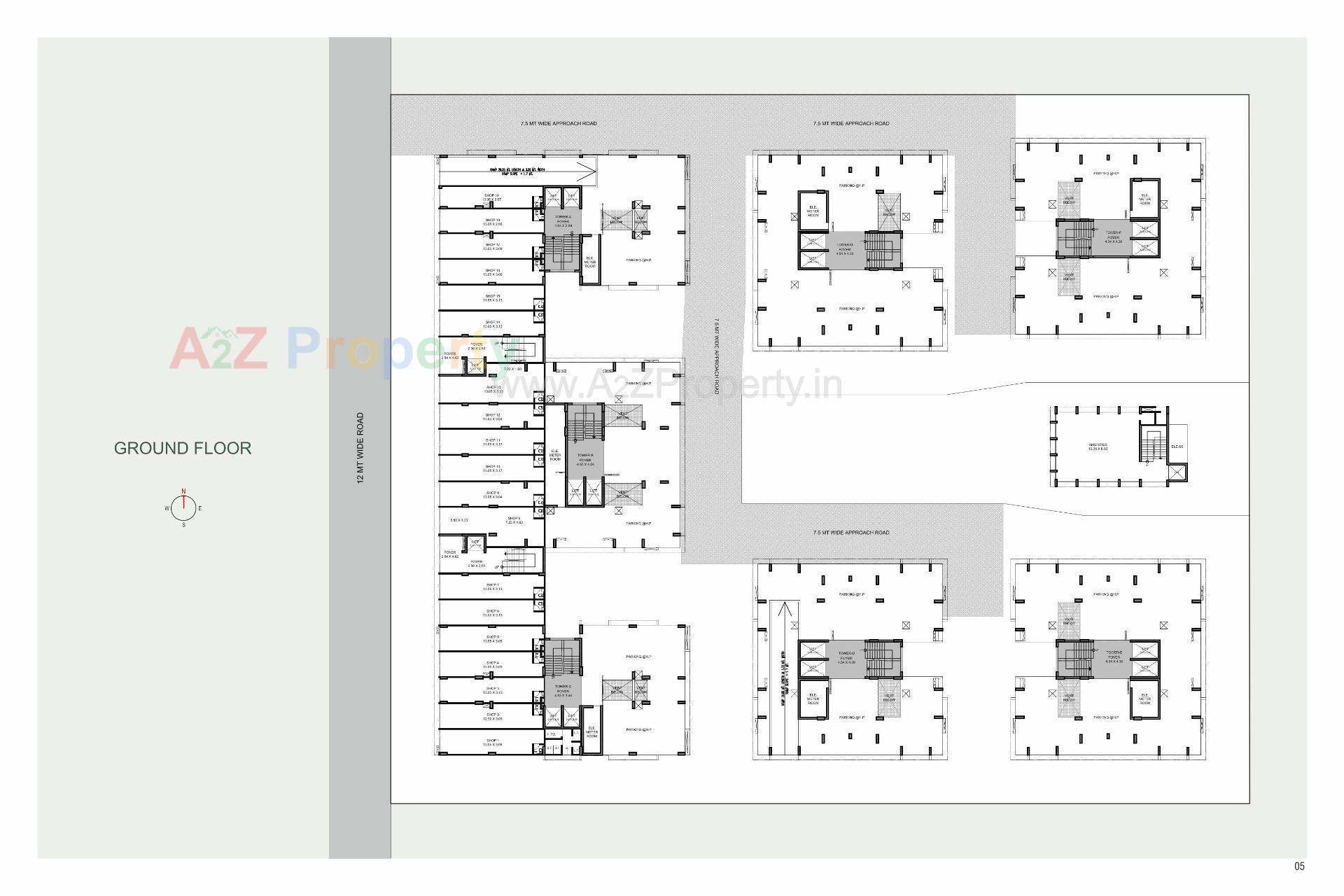 Layout of real estate project Praharsh Serena located at Ghuma, Ahmedabad, Gujarat