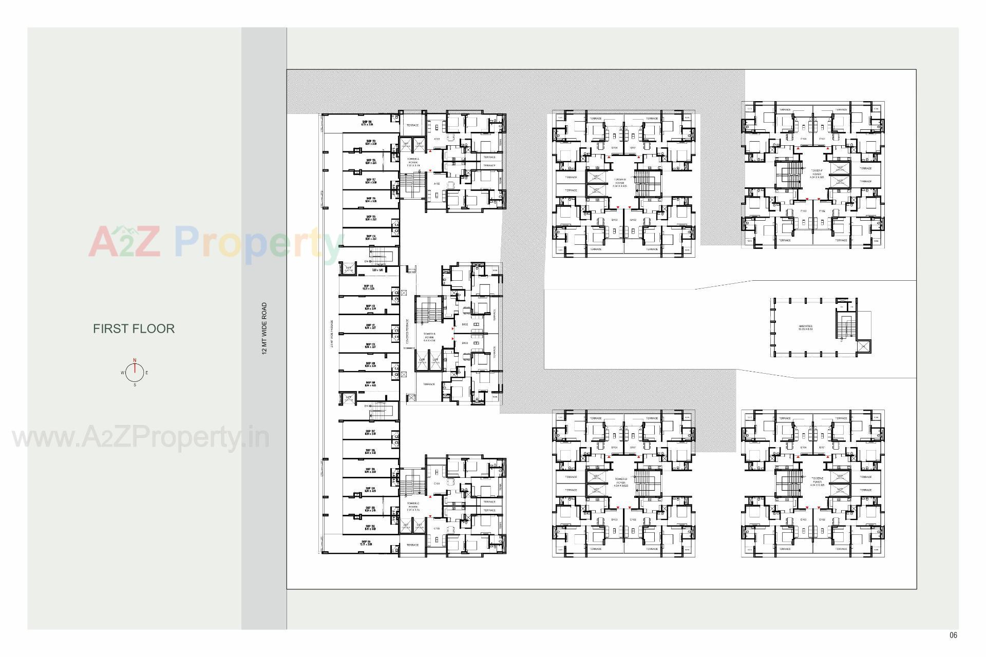 Layout of real estate project Praharsh Serena located at Ghuma, Ahmedabad, Gujarat