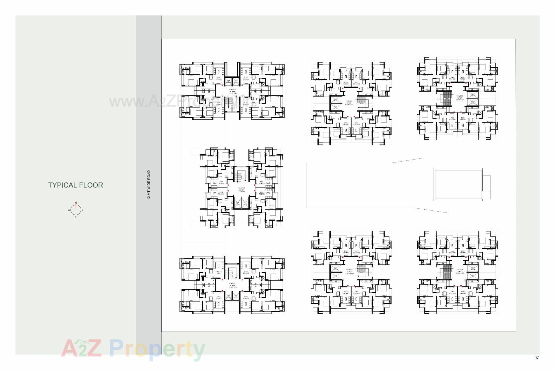 Layout of real estate project Praharsh Serena located at Ghuma, Ahmedabad, Gujarat