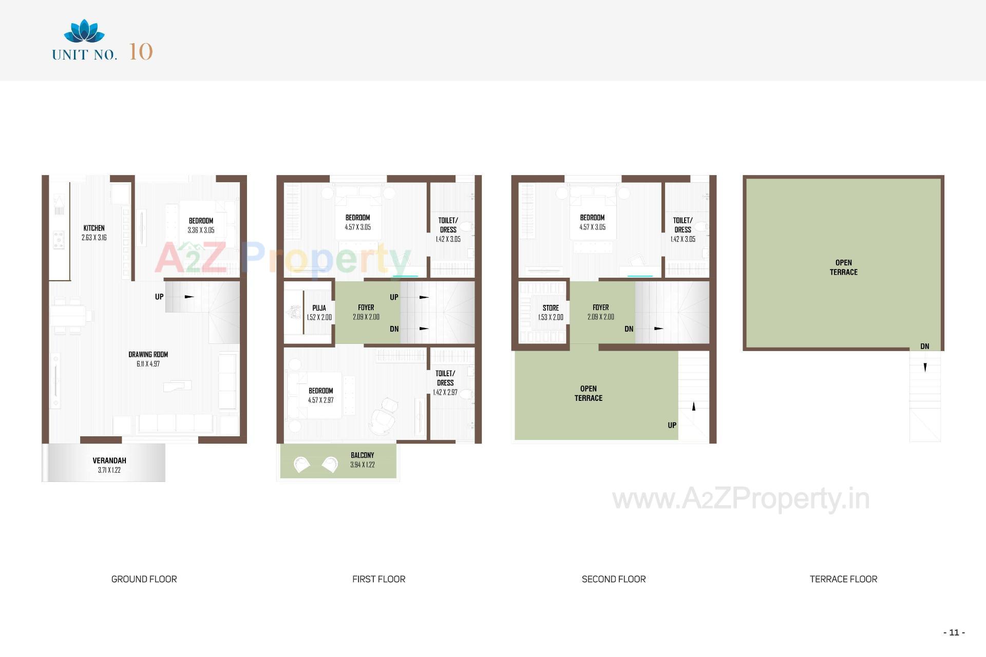 Layout of real estate project Prarthna Bungalows located at Ahmedabad, Ahmedabad, Gujarat