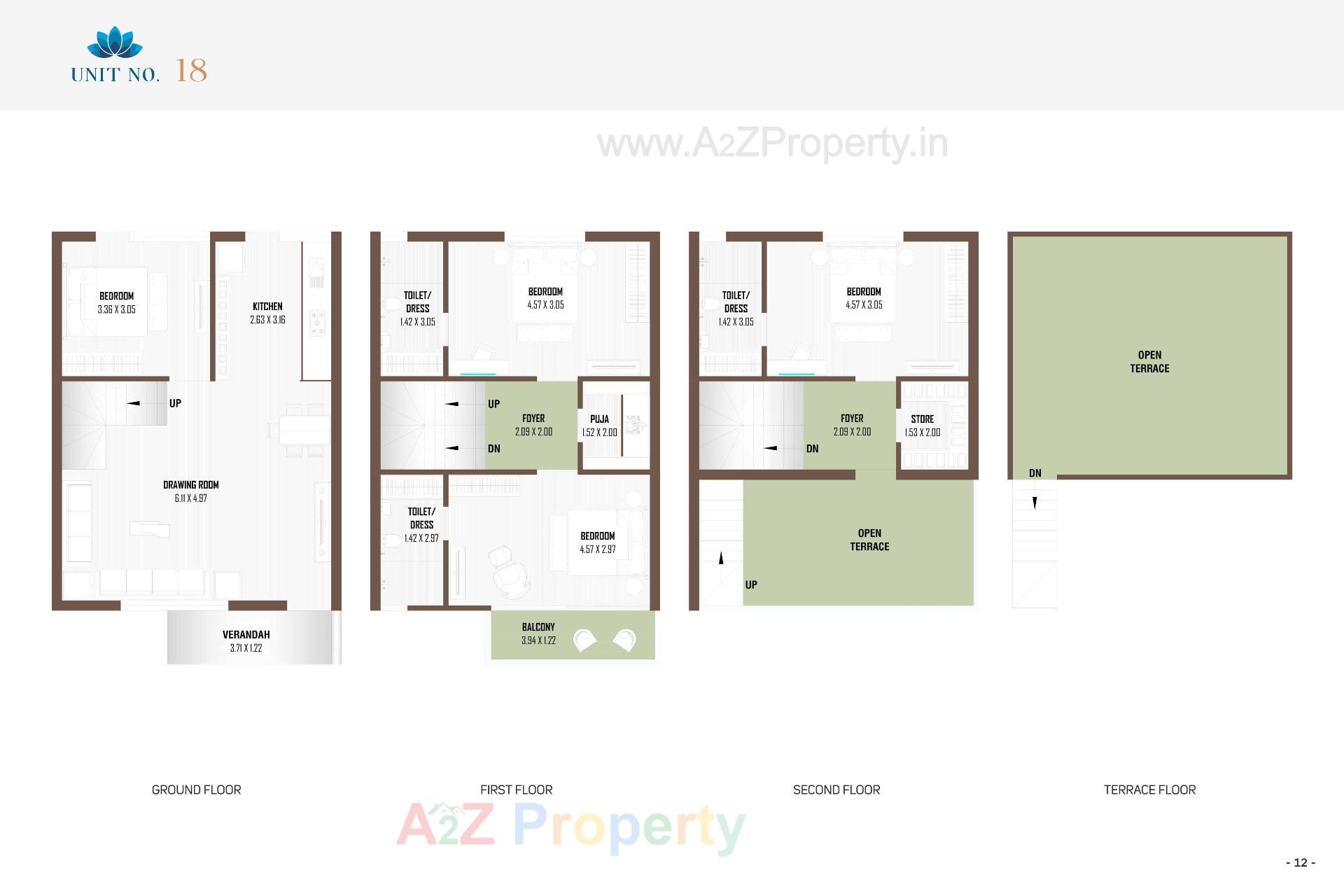 Layout of real estate project Prarthna Bungalows located at Ahmedabad, Ahmedabad, Gujarat