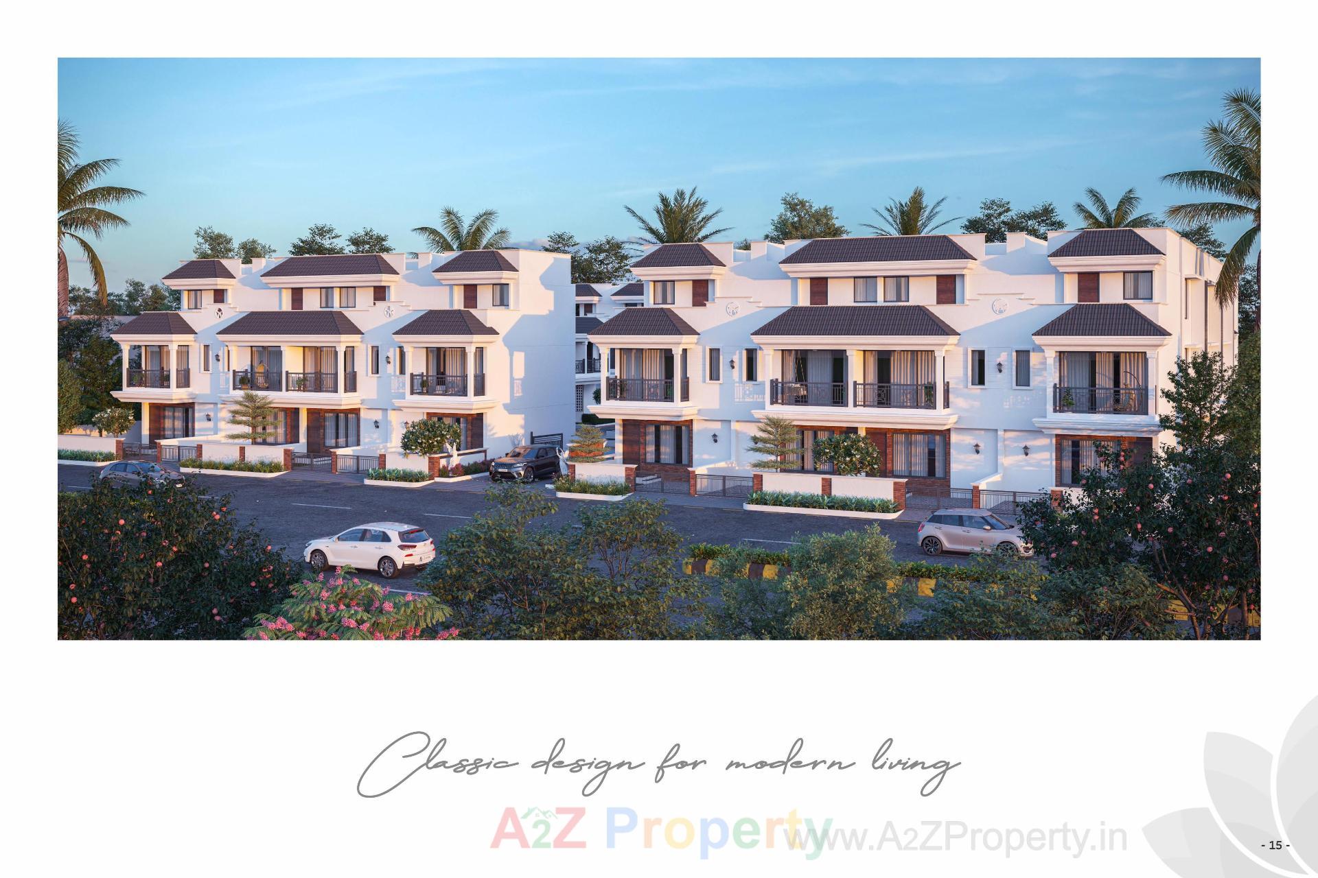 3D Elevation of real estate project Prarthna Bungalows located at Ahmedabad, Ahmedabad, Gujarat