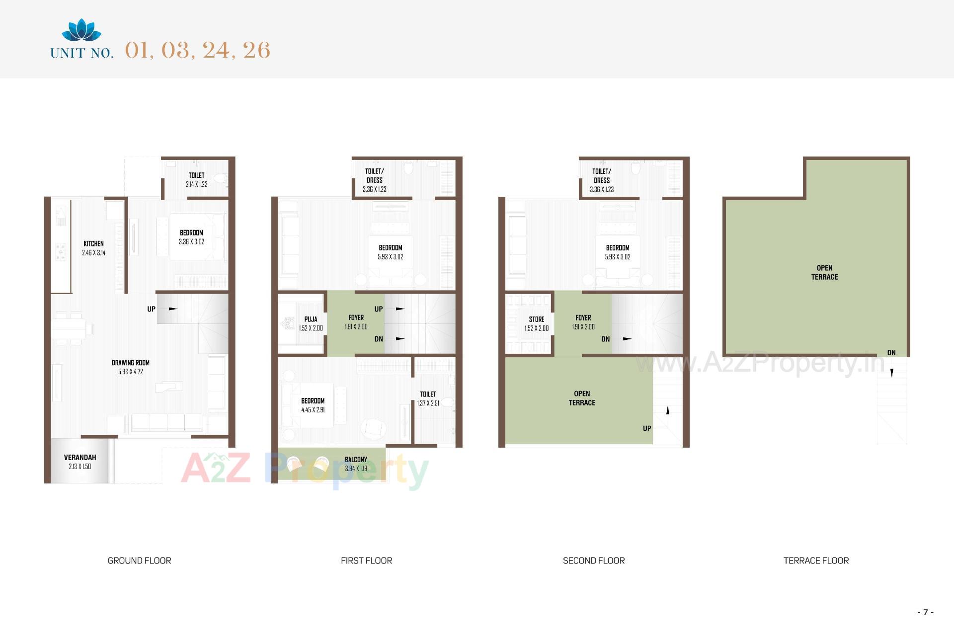 Layout of real estate project Prarthna Bungalows located at Ahmedabad, Ahmedabad, Gujarat