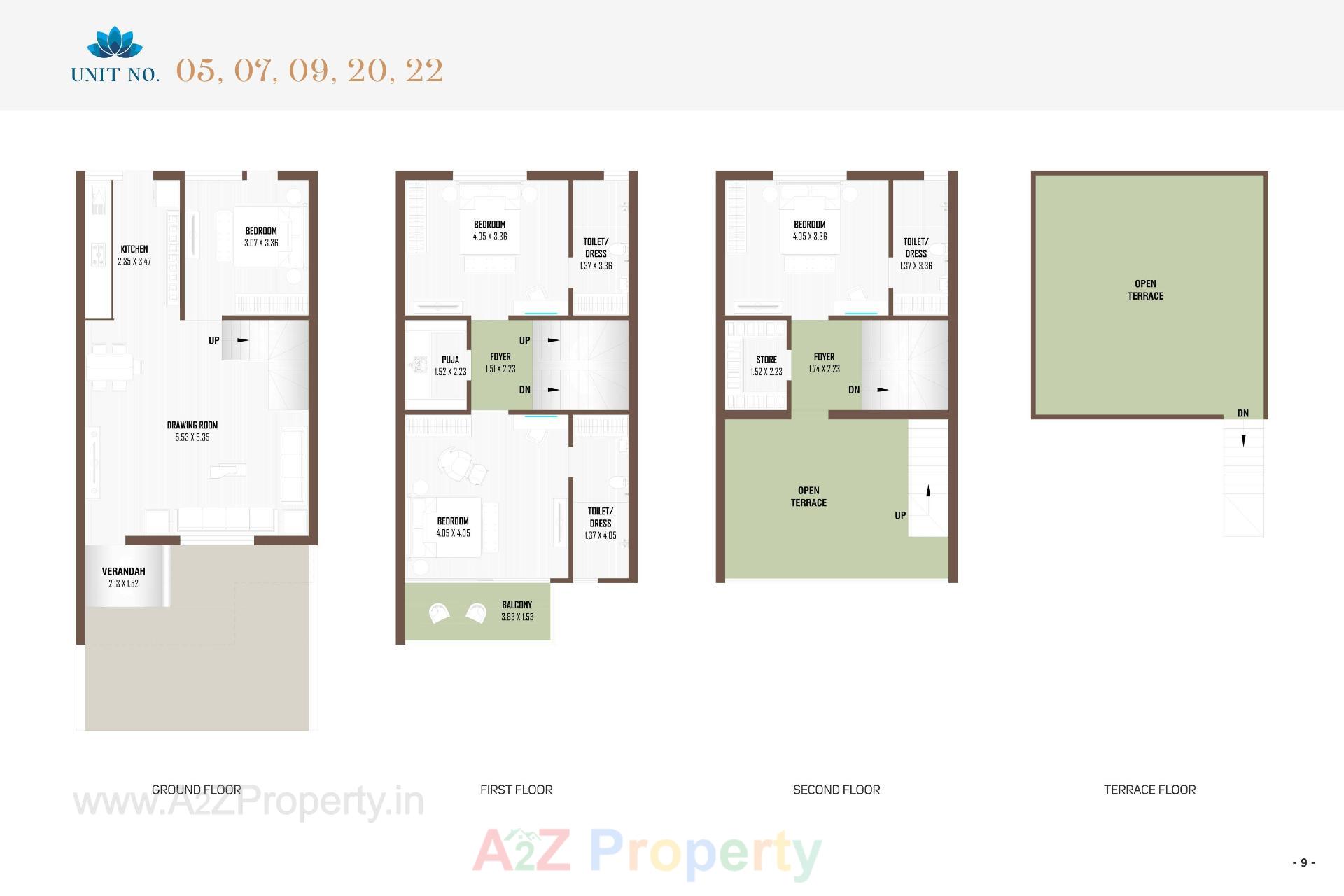 Layout of real estate project Prarthna Bungalows located at Ahmedabad, Ahmedabad, Gujarat