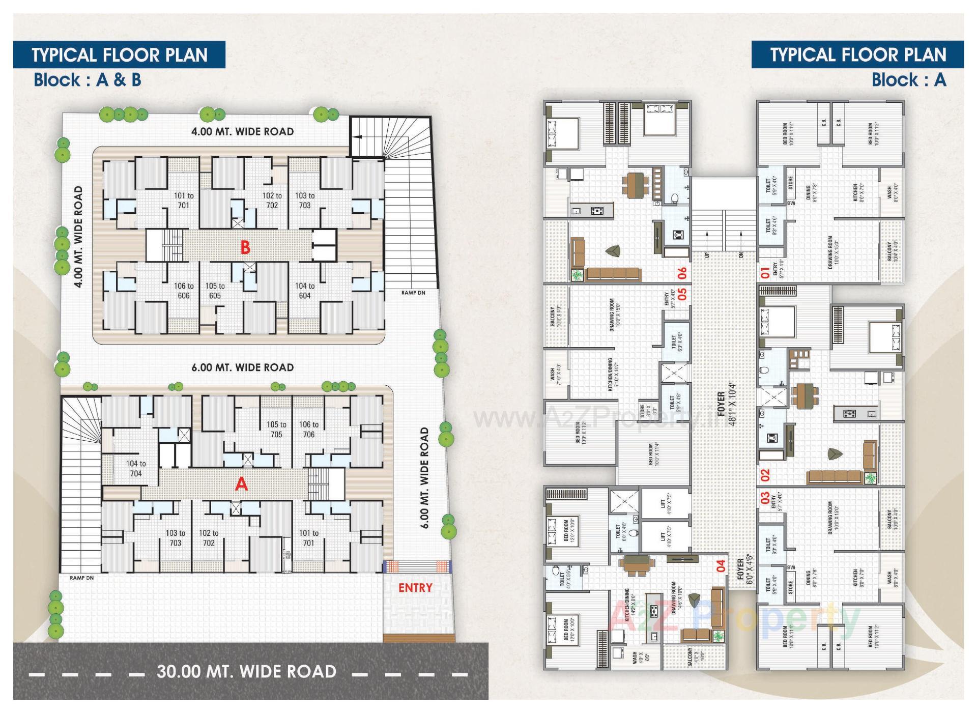 Layout of real estate project Prarthna Elegance located at Ahmedabad, Ahmedabad, Gujarat