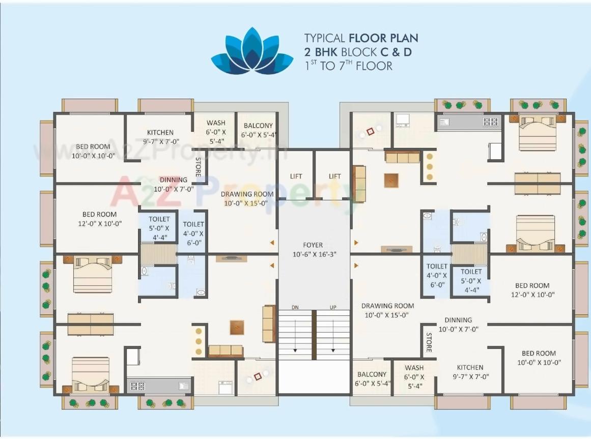 Layout of real estate project Prarthna Exotica located at Odhav, Ahmedabad, Gujarat
