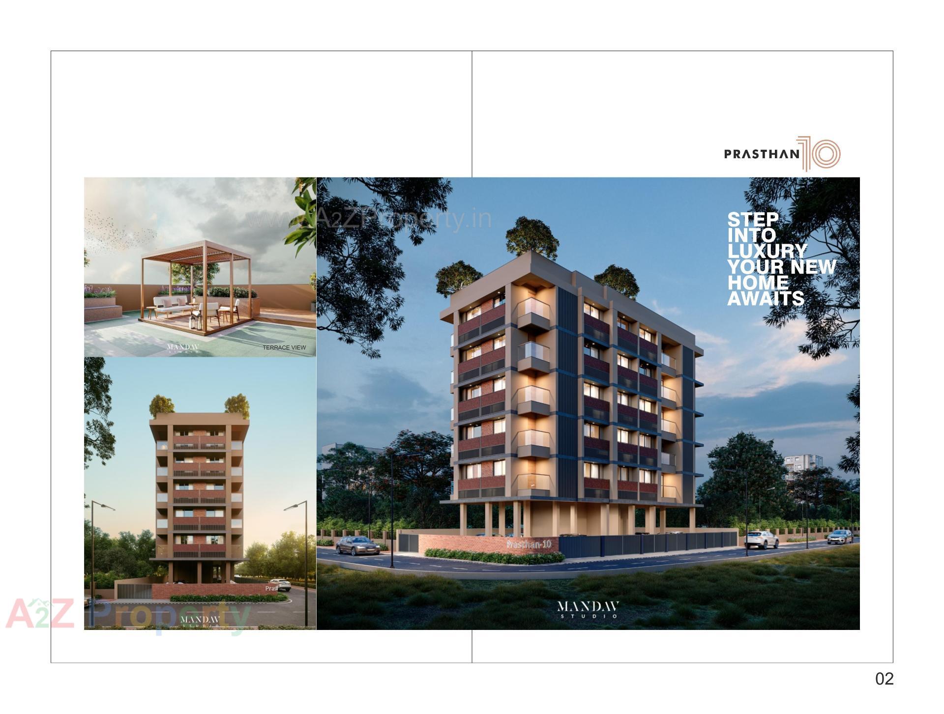 3D Elevation of real estate project Prasthan 10 located at Paldi, Ahmedabad, Gujarat