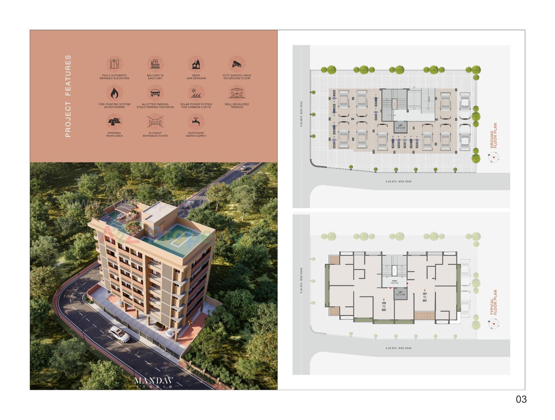 Layout of real estate project Prasthan 10 located at Paldi, Ahmedabad, Gujarat