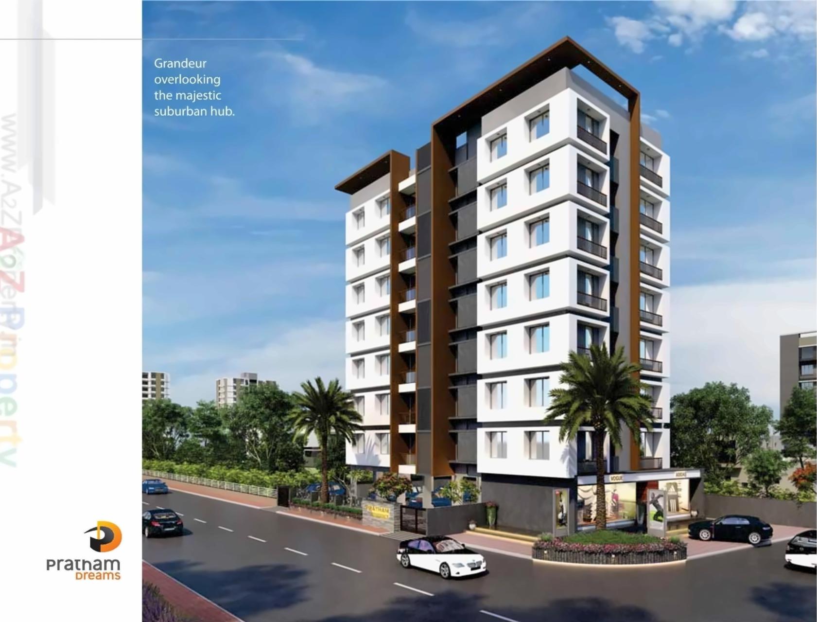 3D Elevation of real estate project Pratham Dreams located at Zundal, Ahmedabad, Gujarat