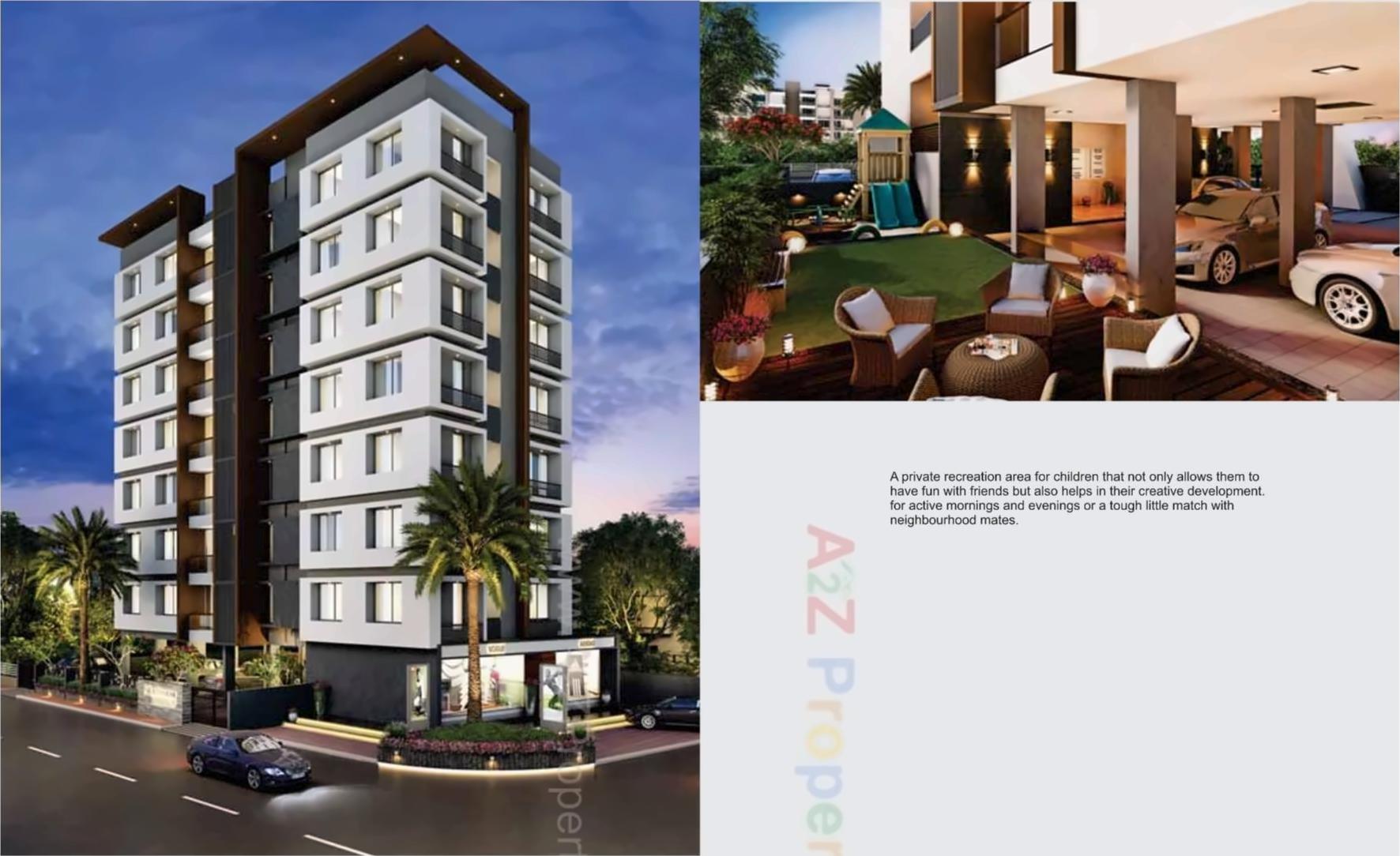 3D Elevation of real estate project Pratham Dreams located at Zundal, Ahmedabad, Gujarat