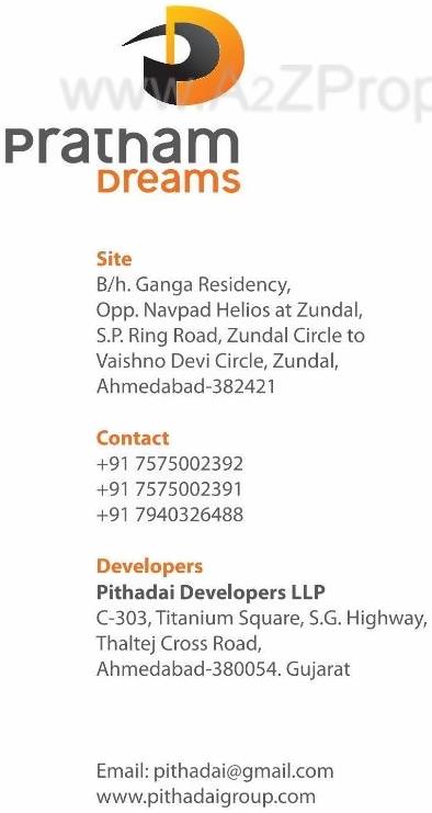  of real estate project Pratham Dreams located at Zundal, Ahmedabad, Gujarat