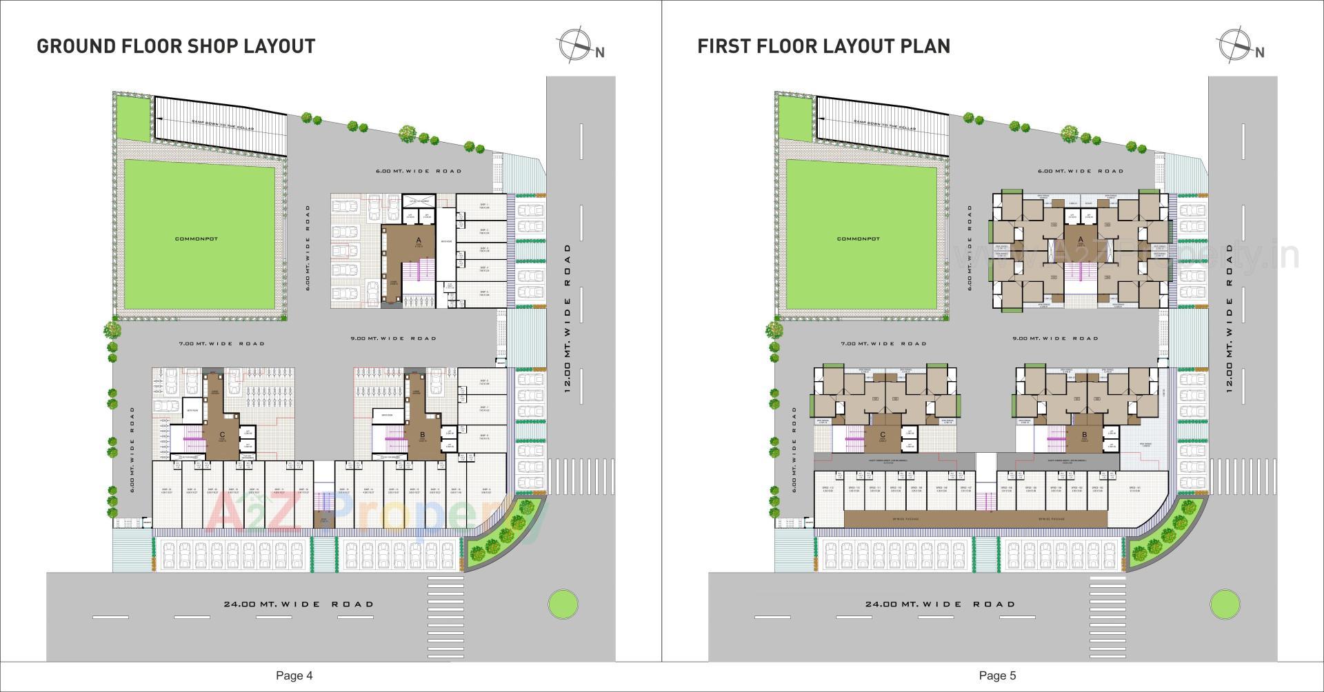 Layout of real estate project Pratham Glory located at Lambha, Ahmedabad, Gujarat