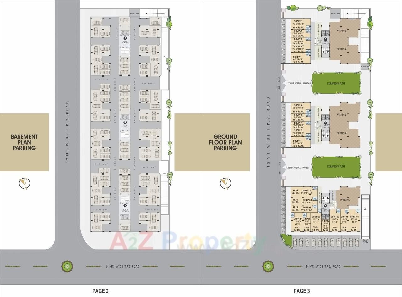 Layout of real estate project Pratham Lakeview C (ground + One Floor) located at Sola, Ahmedabad, Gujarat