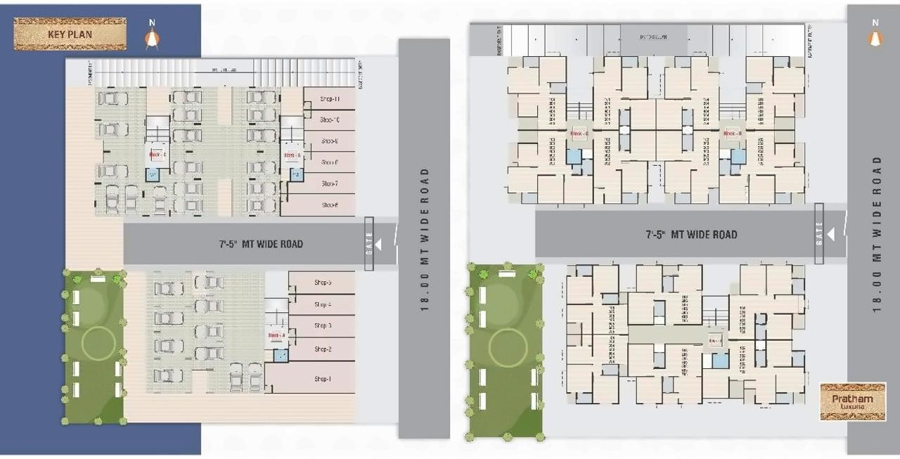 Layout of real estate project Pratham Luxuria located at Vatva, Ahmedabad, Gujarat